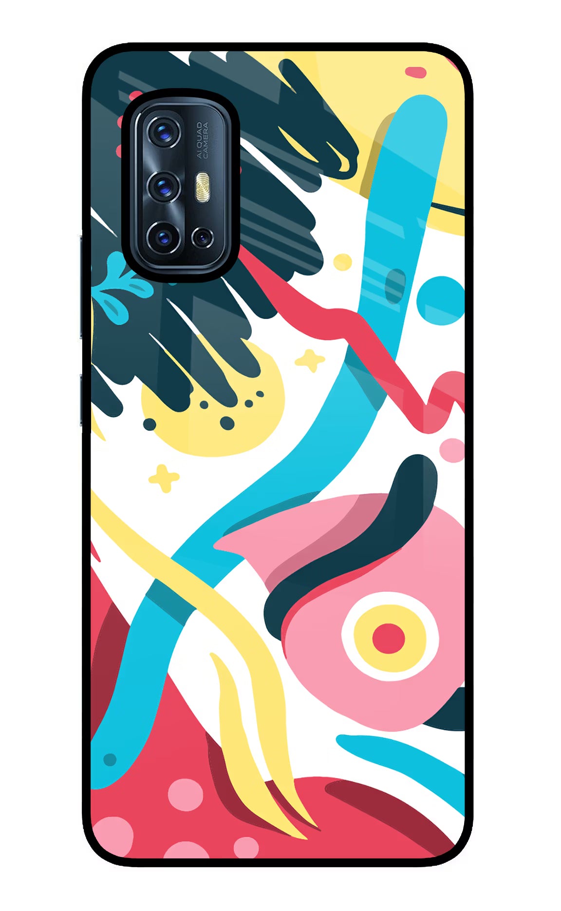 Trippy Vivo V17 Back Cover - Trippy Vivo V17 Glass Case Back Cover by Casekaro Trippy Vivo V17 Glass Case Back Cover by Casekaro