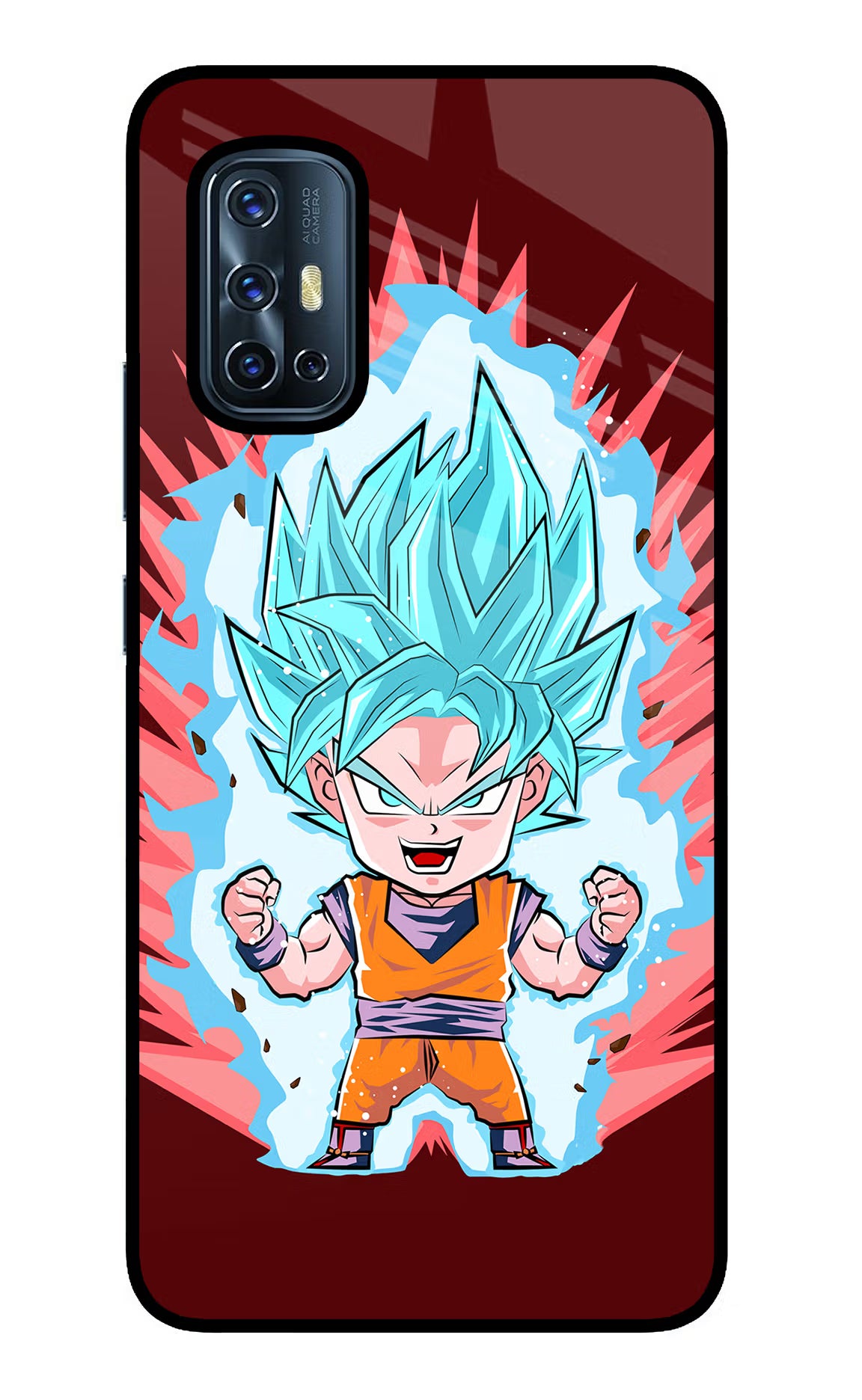 Goku Little Vivo V17 Glass Case - Goku Little Vivo V17 Glass Case Goku Little Vivo V17 Glass Case