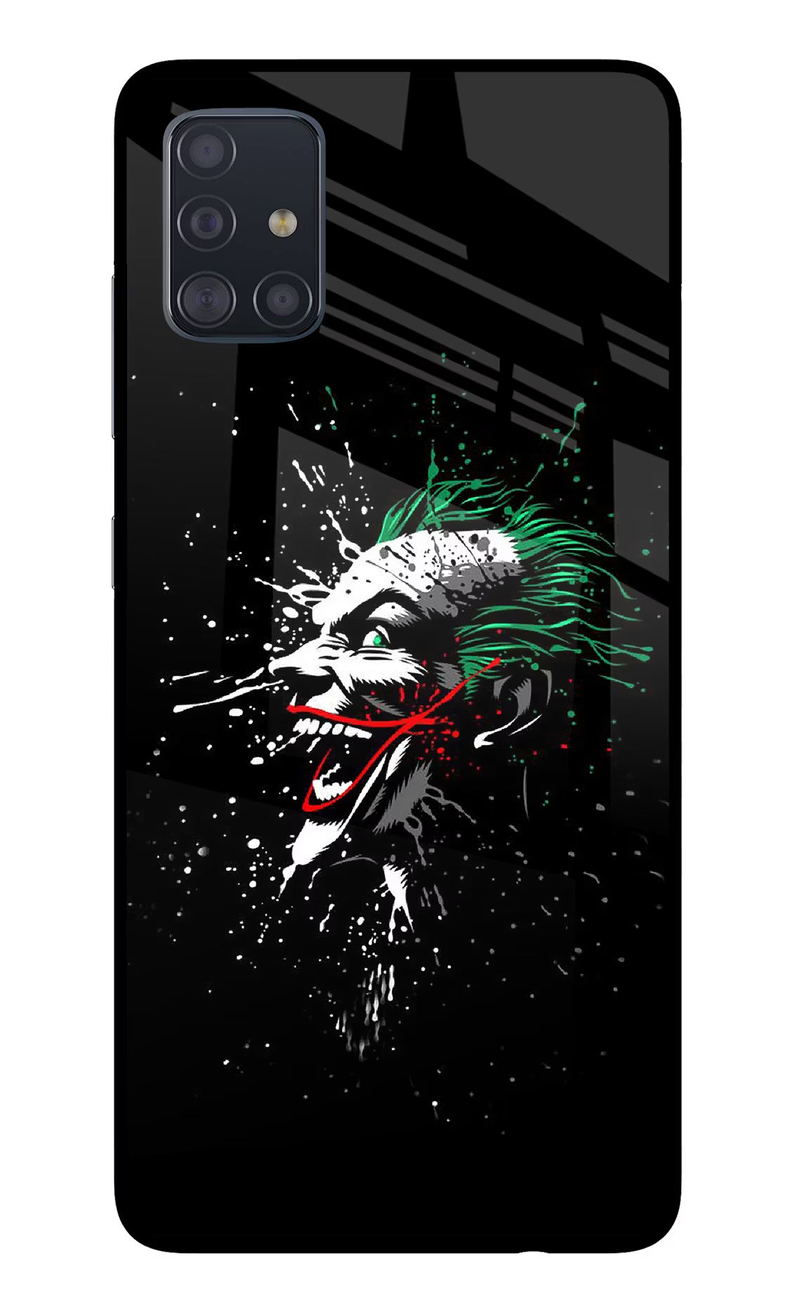 Joker Samsung A51 Back Cover - Joker Samsung A51 Glass Case Back Cover by Casekaro Joker Samsung A51 Glass Case Back Cover by Casekaro