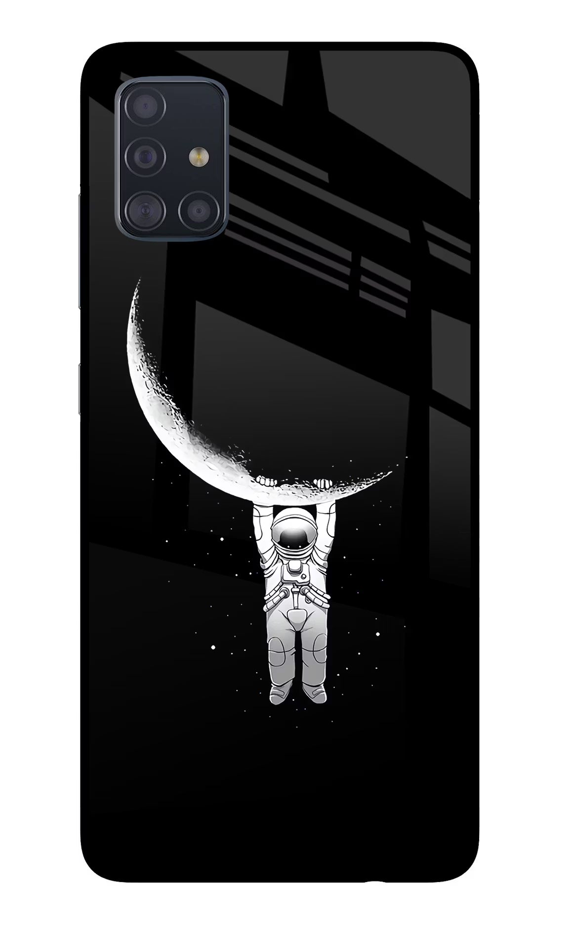 Moon Space Samsung A51 Glass Case - Moon Space Samsung A51 Glass Case Moon Space Samsung A51 Glass Case
