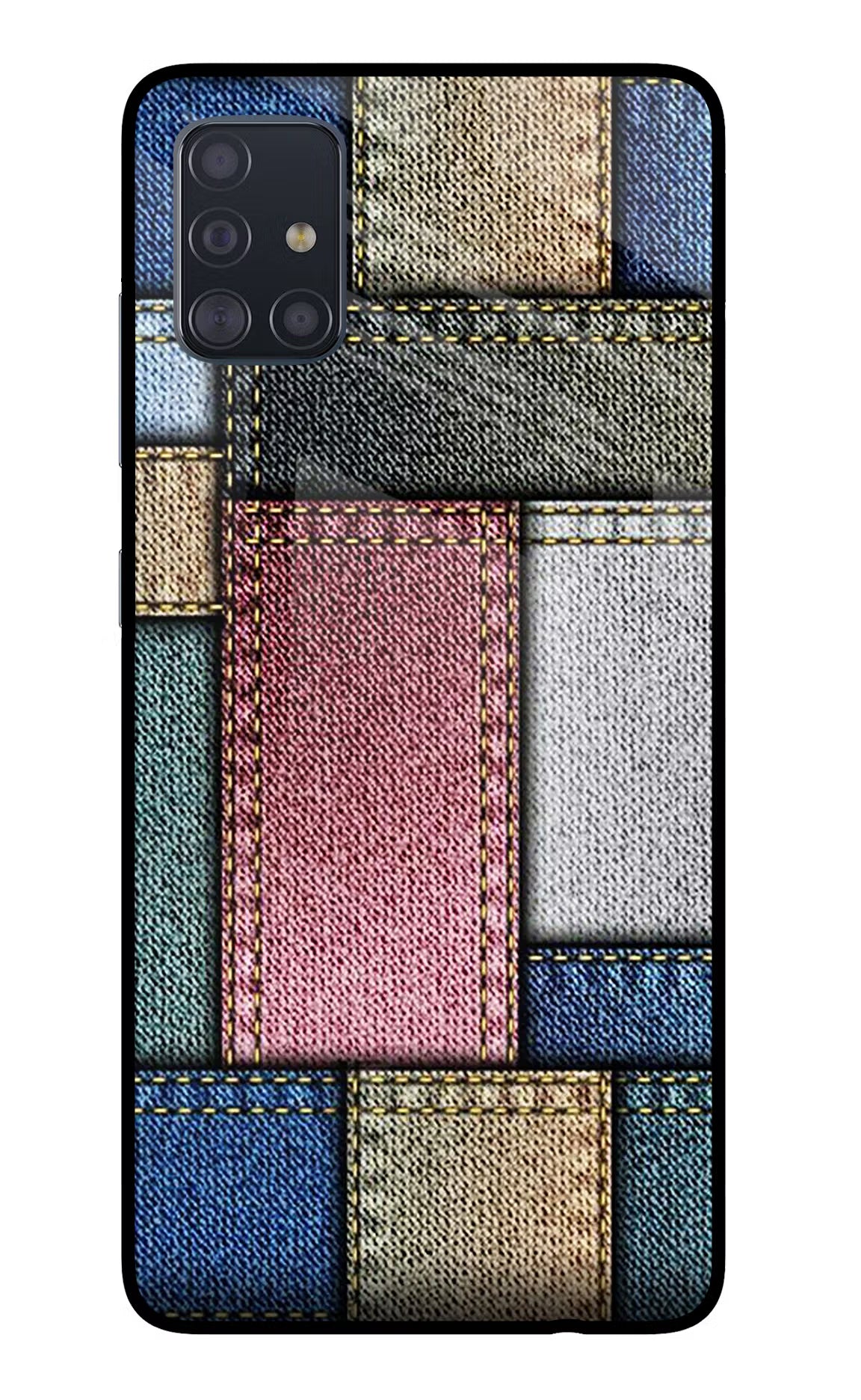 Multicolor Jeans Samsung A51 Glass Case - Multicolor Jeans Samsung A51 Glass Case Multicolor Jeans Samsung A51 Glass Case