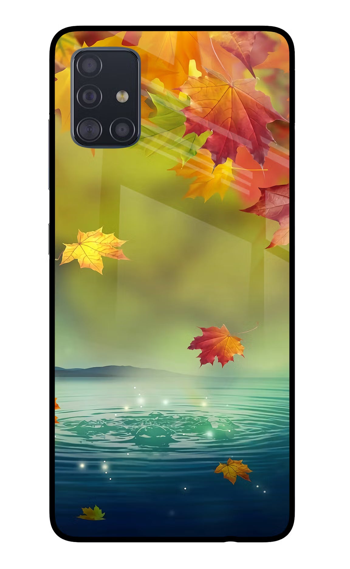 Flowers Samsung A51 Back Cover - Flowers Samsung A51 Glass Case Back Cover by Casekaro Flowers Samsung A51 Glass Case Back Cover by Casekaro