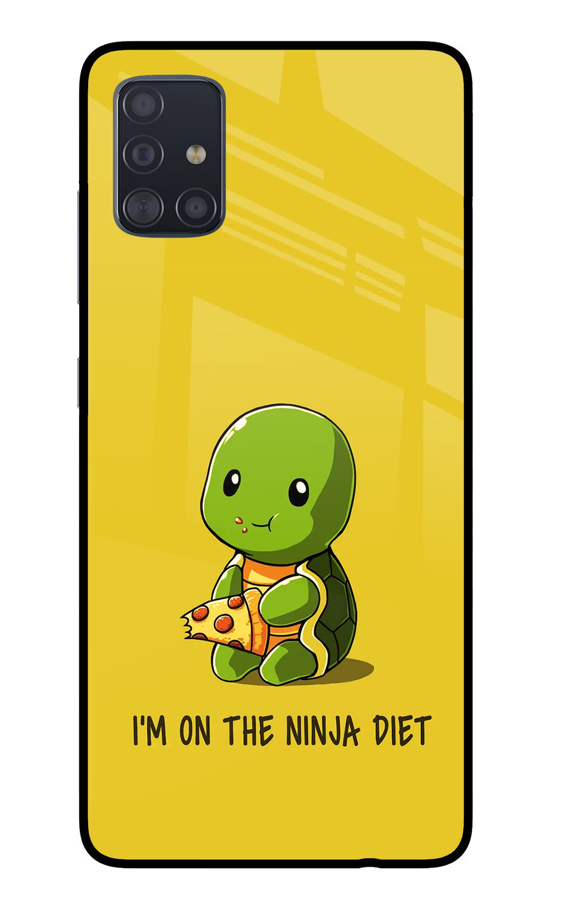 I'm on Ninja Diet Samsung A51 Back Cover - I'm on Ninja Diet Samsung A51 Glass Case Back Cover by Casekaro I'm on Ninja Diet Samsung A51 Glass Case Back Cover by Casekaro