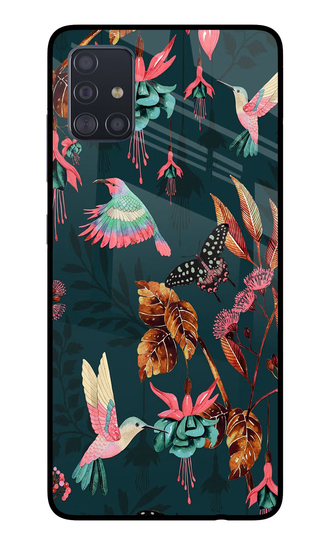 Birds Samsung A51 Back Cover - Birds Samsung A51 Glass Case Back Cover by Casekaro Birds Samsung A51 Glass Case Back Cover by Casekaro