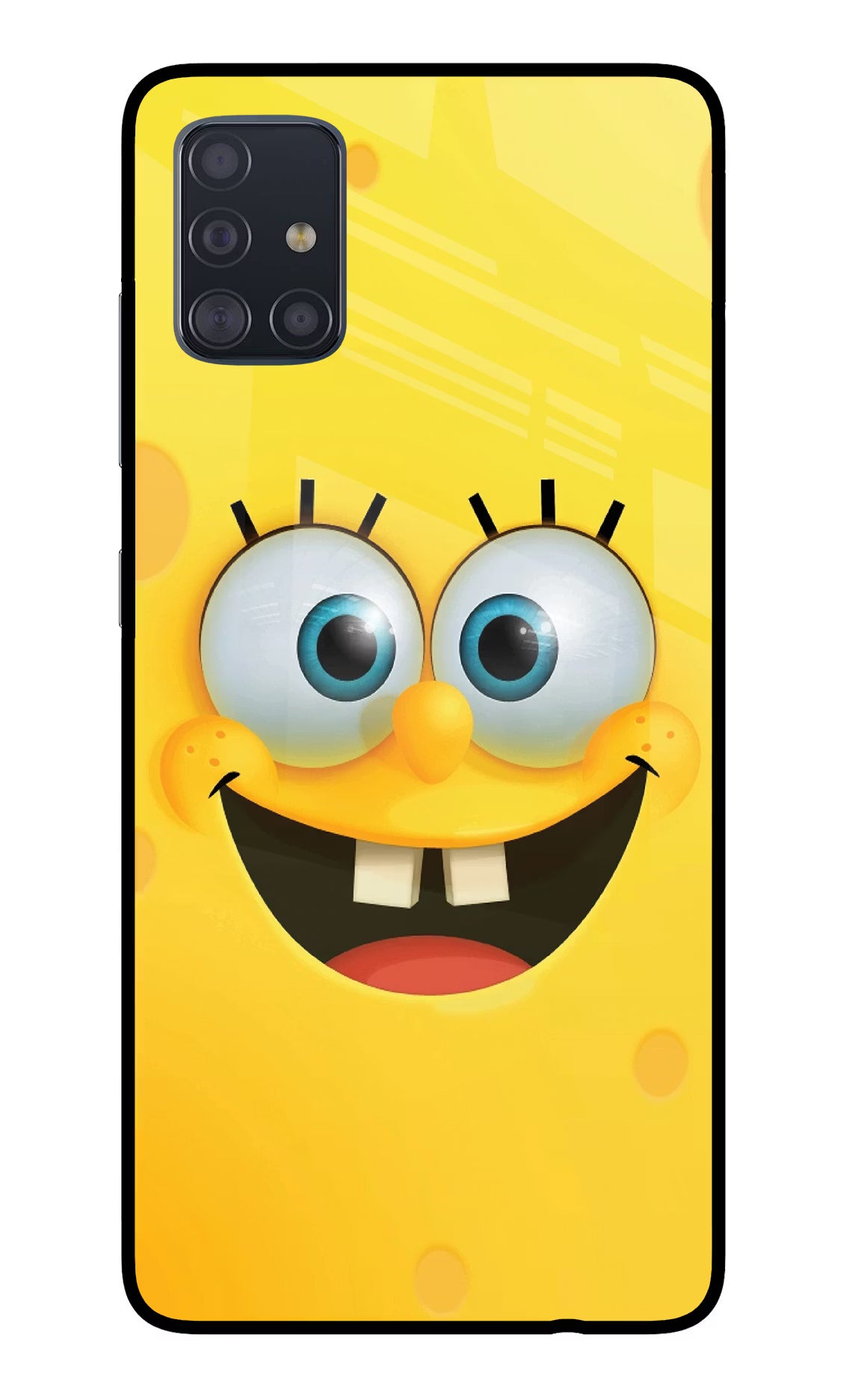 Sponge 1 Samsung A51 Back Cover - Sponge 1 Samsung A51 Glass Case Back Cover by Casekaro Sponge 1 Samsung A51 Glass Case Back Cover by Casekaro