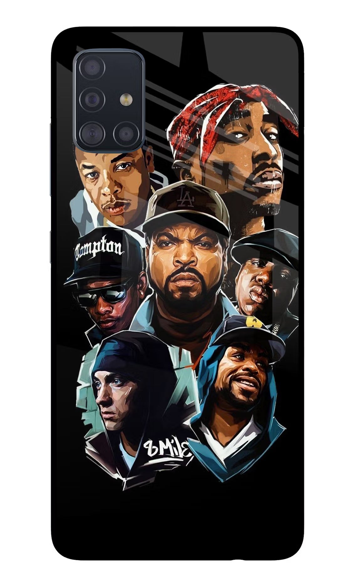 Rappers Samsung A51 Back Cover - Rappers Samsung A51 Glass Case Back Cover by Casekaro Rappers Samsung A51 Glass Case Back Cover by Casekaro