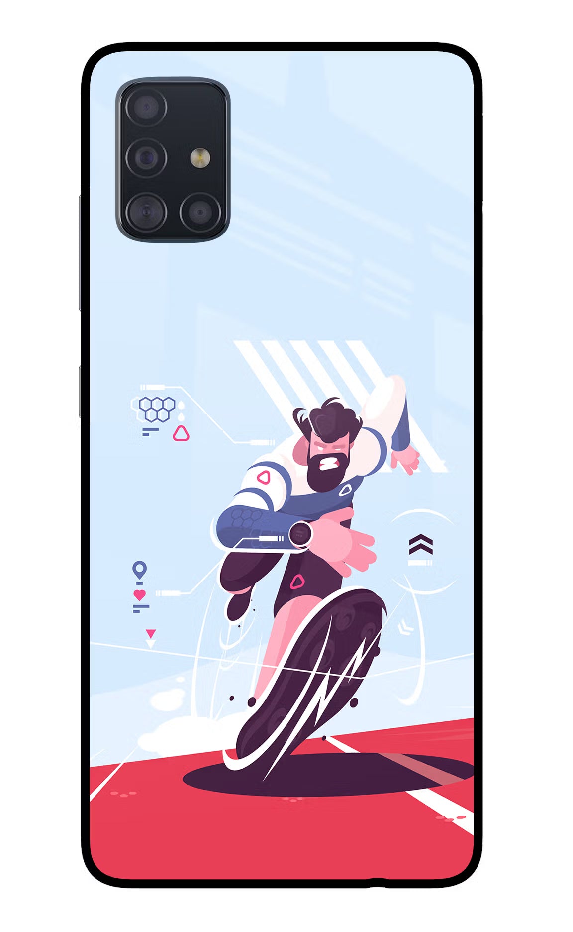 Run Pro Samsung A51 Back Cover - Run Pro Samsung A51 Glass Case Back Cover by Casekaro Run Pro Samsung A51 Glass Case Back Cover by Casekaro