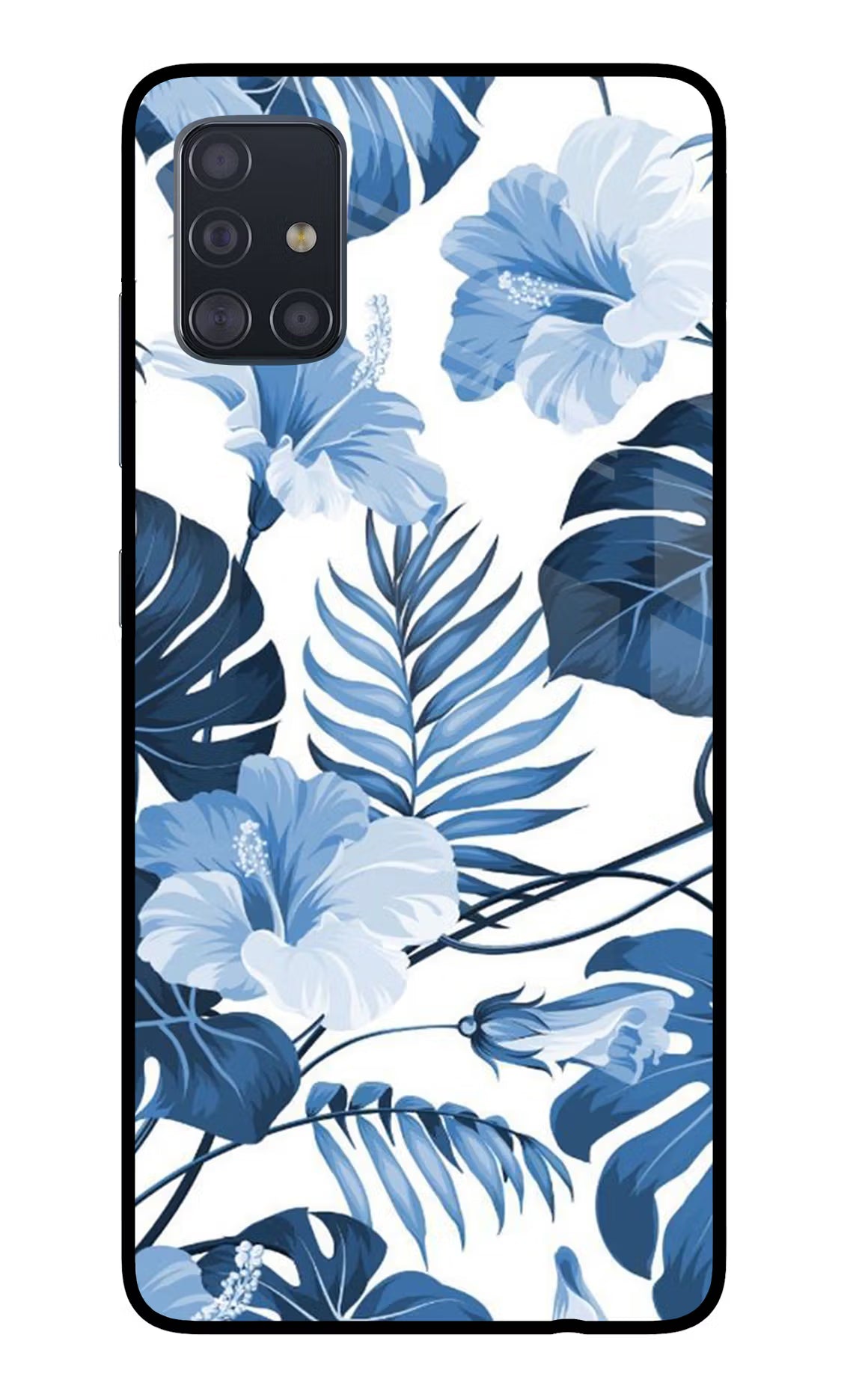 Fabric Art Samsung A51 Back Cover - Fabric Art Samsung A51 Glass Case Back Cover by Casekaro Fabric Art Samsung A51 Glass Case Back Cover by Casekaro