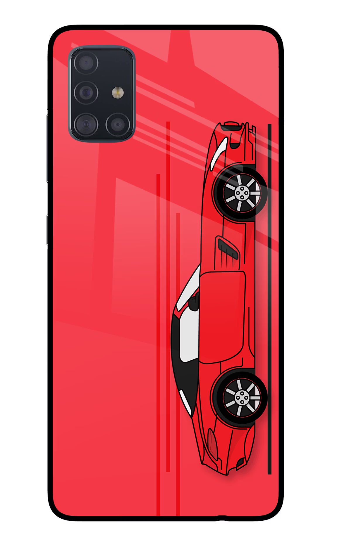 Red Velocity Samsung A51 Glass Case - Red Velocity Samsung A51 Glass Case Red Velocity Samsung A51 Glass Case