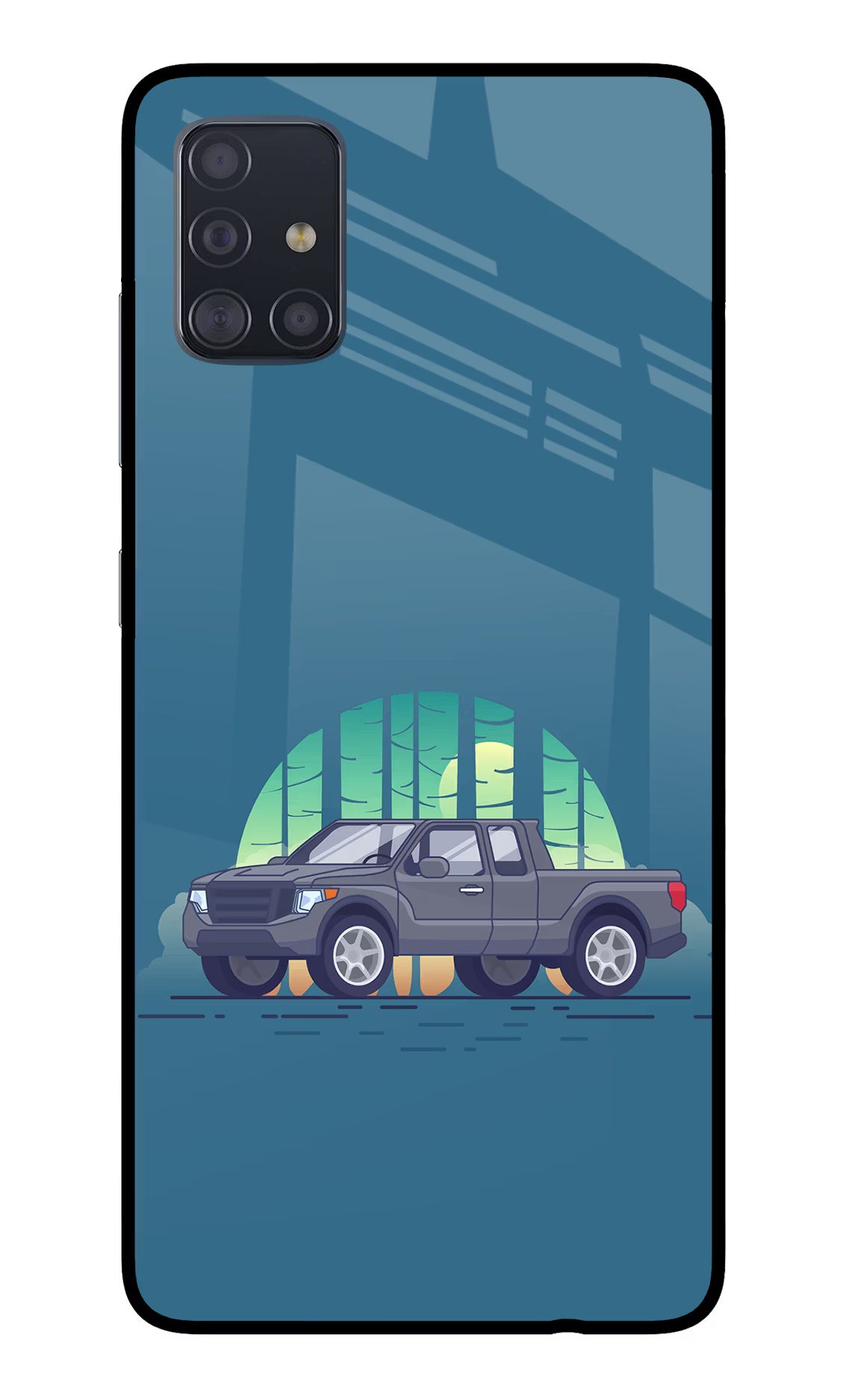 Retro Garage Vibe Samsung A51 Glass Case - Retro Garage Vibe Samsung A51 Glass Case Retro Garage Vibe Samsung A51 Glass Case