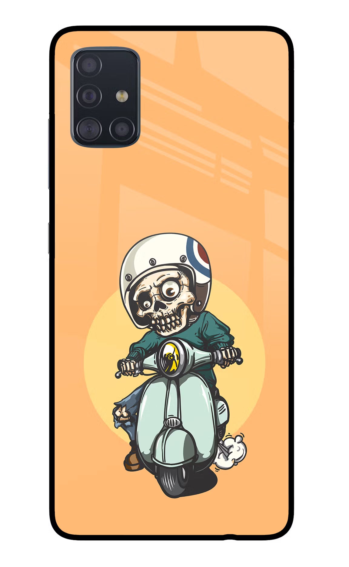 Undead Biker Samsung A51 Glass Case - Undead Biker Samsung A51 Glass Case Undead Biker Samsung A51 Glass Case