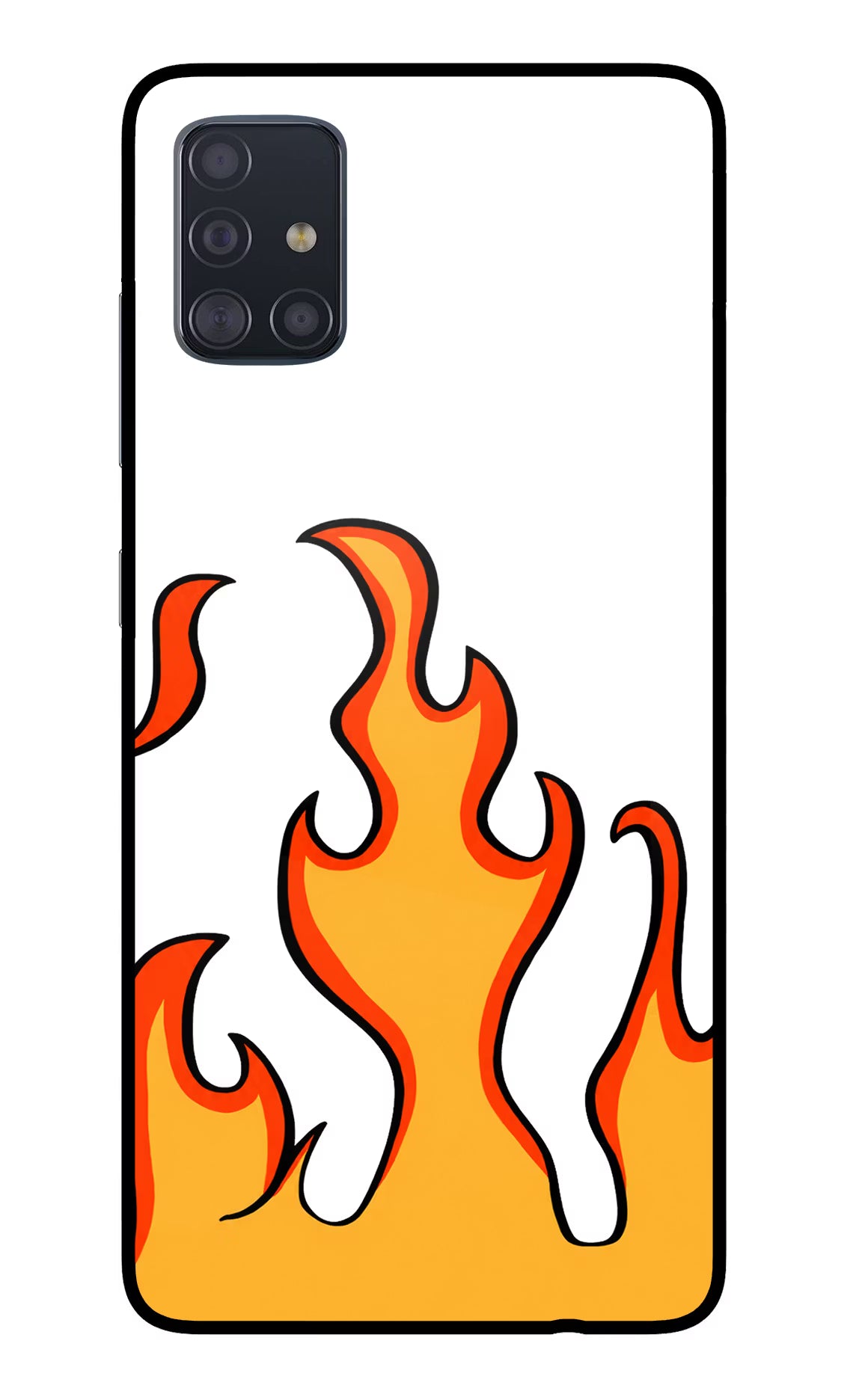 Fired Up – White Samsung A51 Glass Case - Fired Up – White Samsung A51 Glass Case Fired Up – White Samsung A51 Glass Case