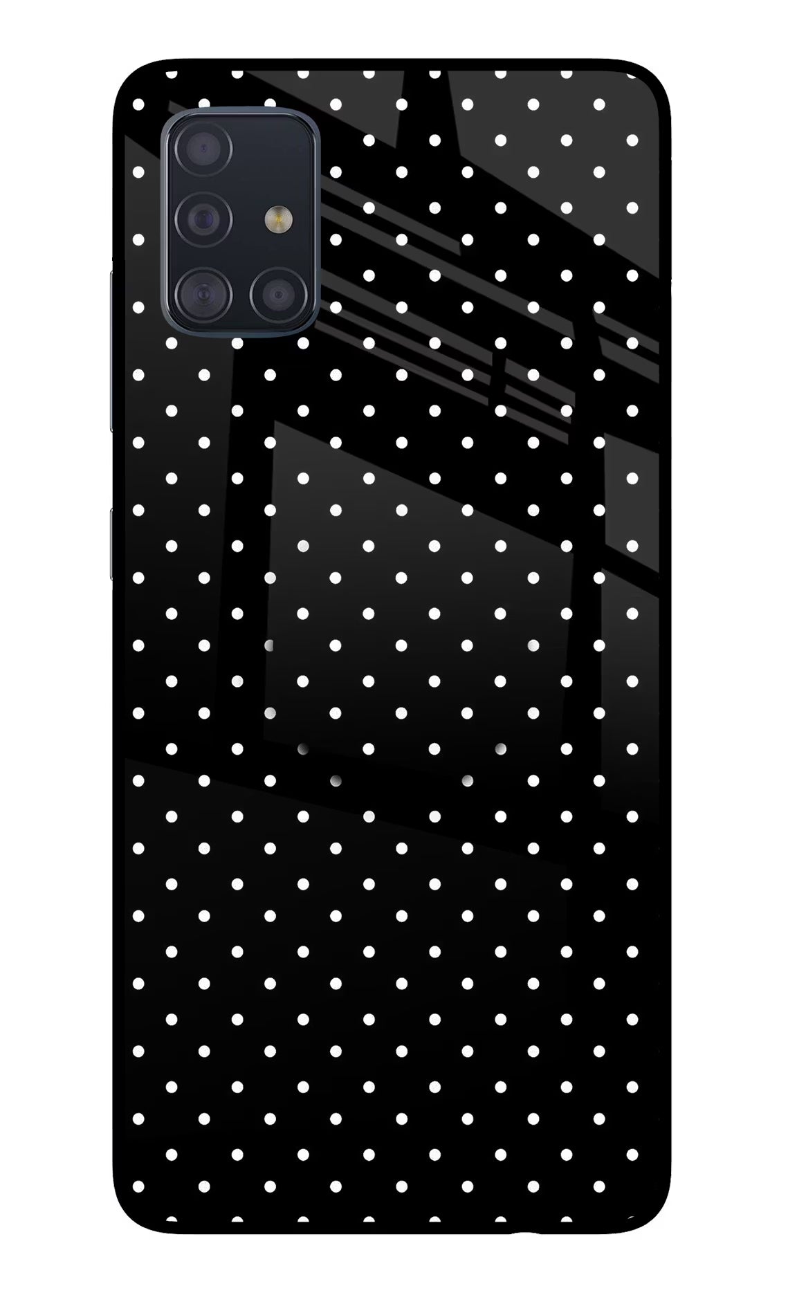 White Dots Samsung A51 Glass Case - White Dots Samsung A51 Glass Case White Dots Samsung A51 Glass Case
