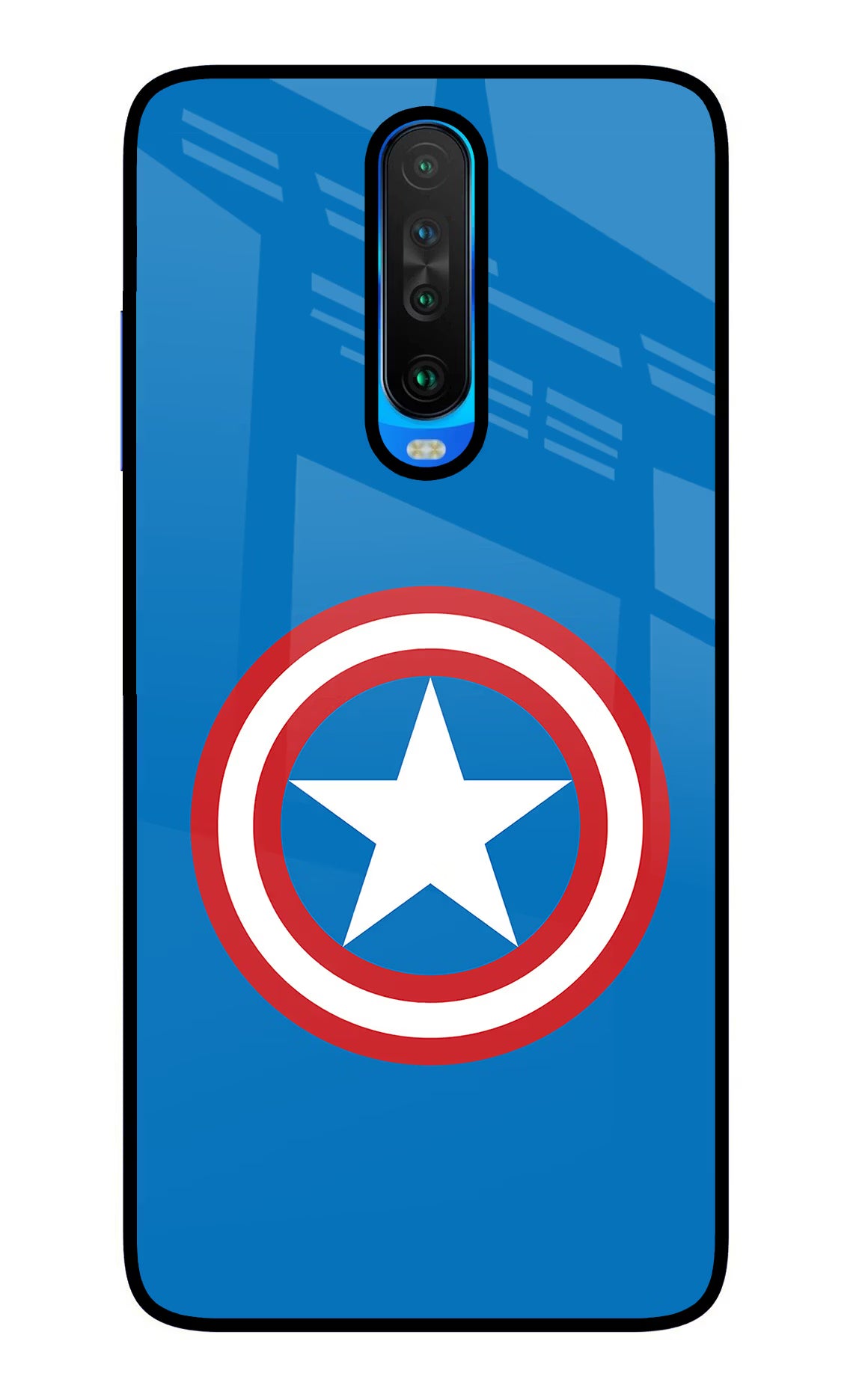 Captain America Logo Poco X2 Glass Case - Captain America Logo Poco X2 Glass Case Captain America Logo Poco X2 Glass Case