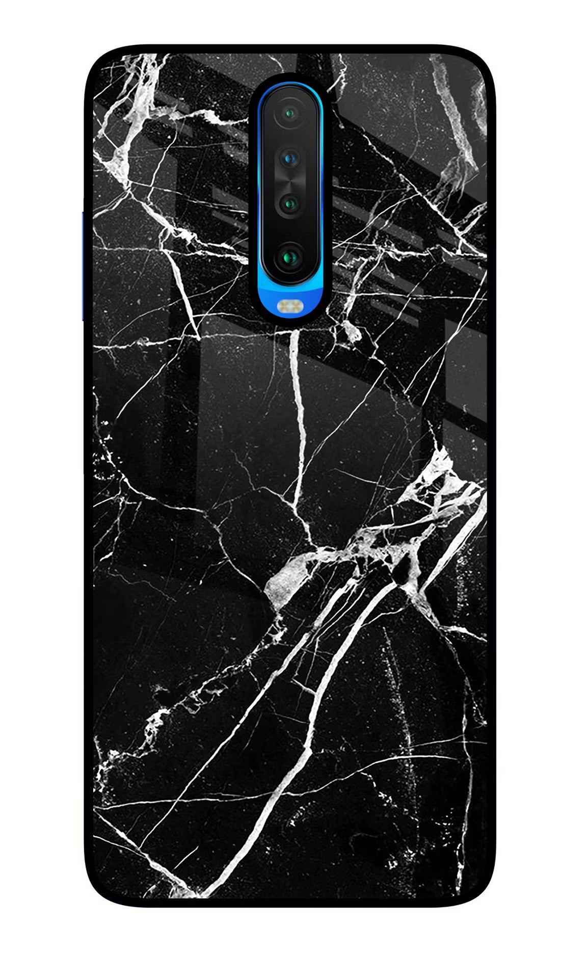Black Marble Pattern Poco X2 Glass Case - Black Marble Pattern Poco X2 Glass Case Black Marble Pattern Poco X2 Glass Case
