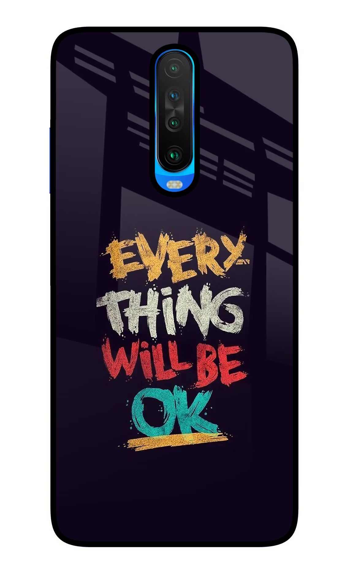 Everything Will Be Ok Poco X2 Glass Case - Everything Will Be Ok Poco X2 Glass Case Everything Will Be Ok Poco X2 Glass Case