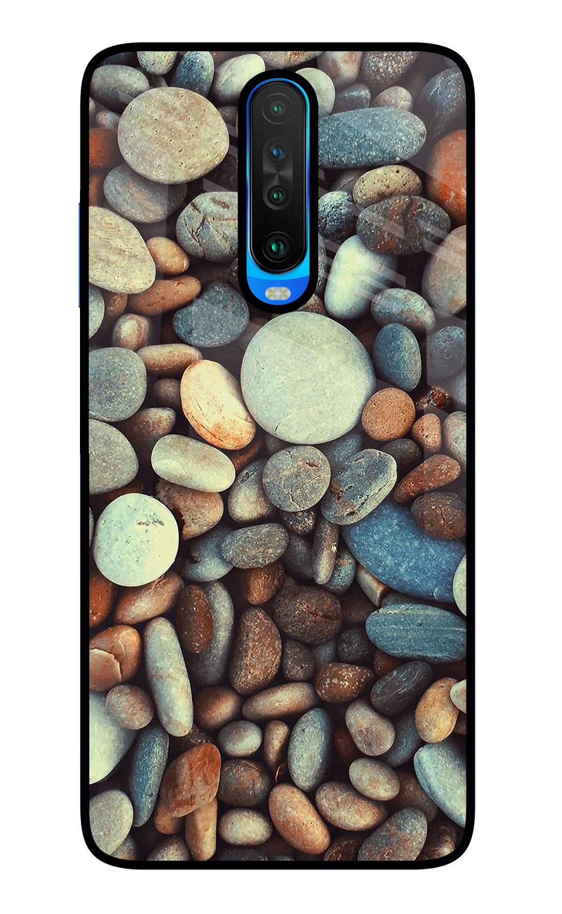 Pebble Poco X2 Back Cover - Pebble Poco X2 Glass Case Back Cover by Casekaro Pebble Poco X2 Glass Case Back Cover by Casekaro