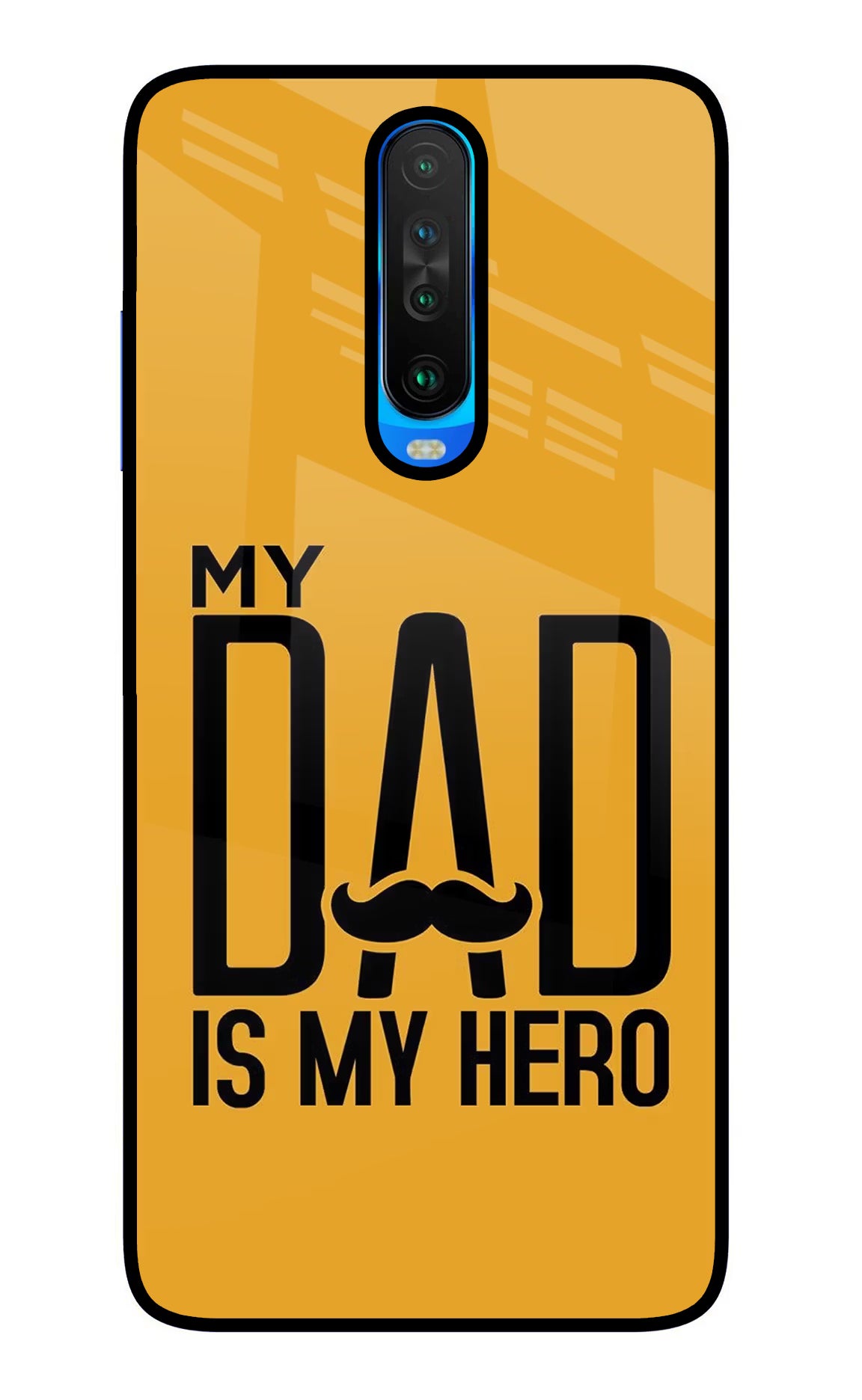 My Dad Is My Hero Poco X2 Back Cover - My Dad Is My Hero Poco X2 Glass Case Back Cover by Casekaro My Dad Is My Hero Poco X2 Glass Case Back Cover by Casekaro