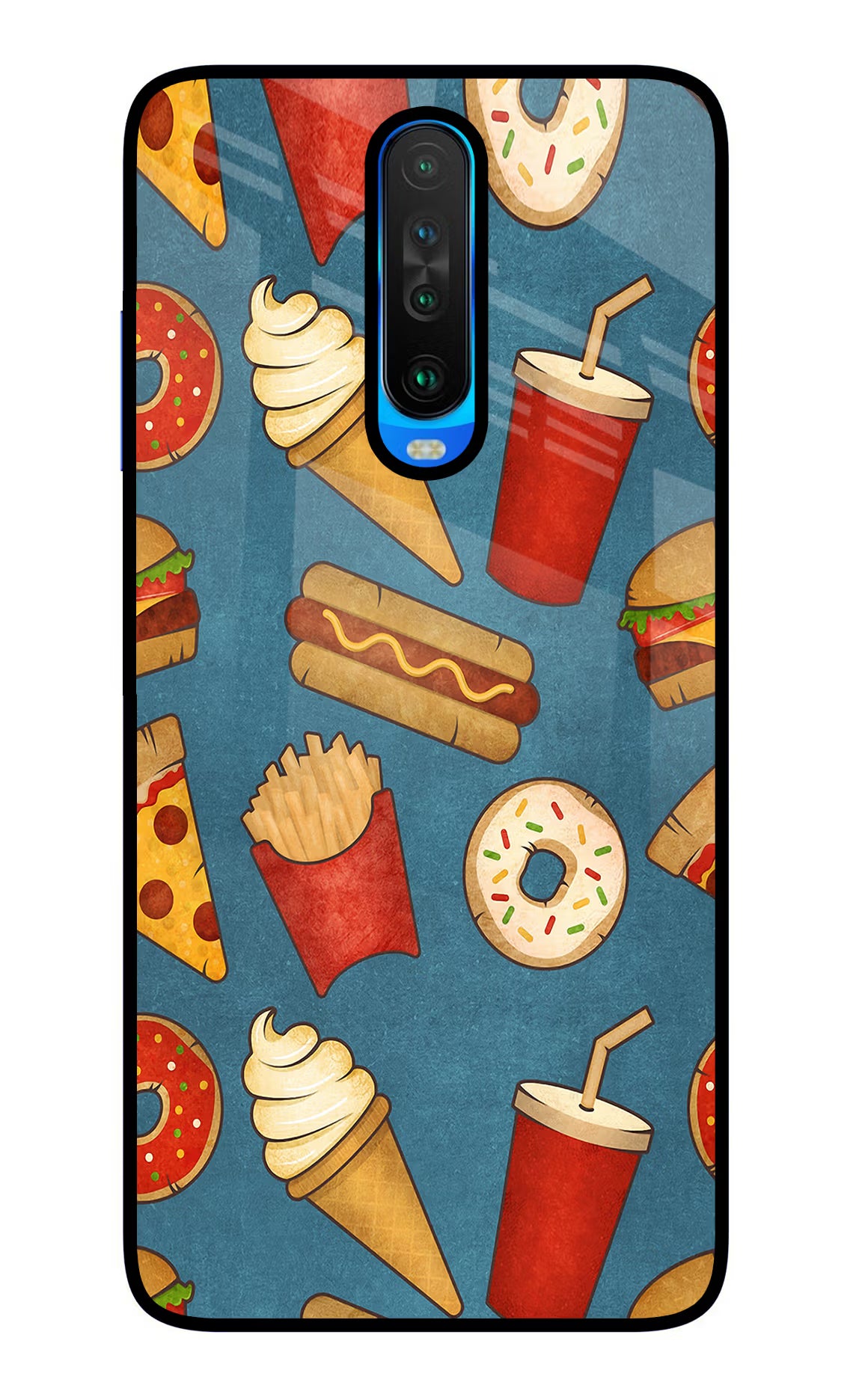 Foodie Poco X2 Back Cover - Foodie Poco X2 Glass Case Back Cover by Casekaro Foodie Poco X2 Glass Case Back Cover by Casekaro