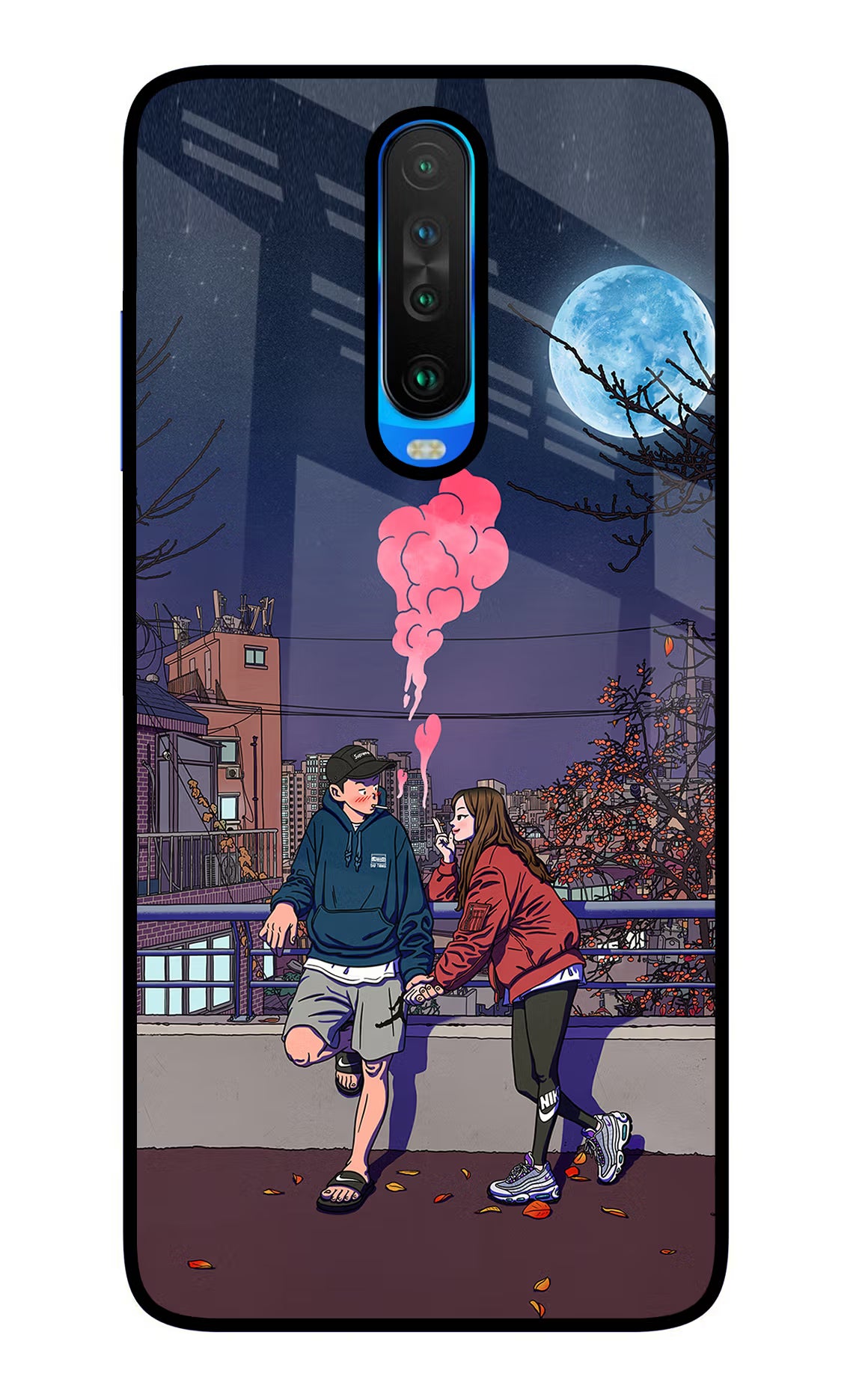 Chilling Couple Poco X2 Back Cover - Chilling Couple Poco X2 Glass Case Back Cover by Casekaro Chilling Couple Poco X2 Glass Case Back Cover by Casekaro