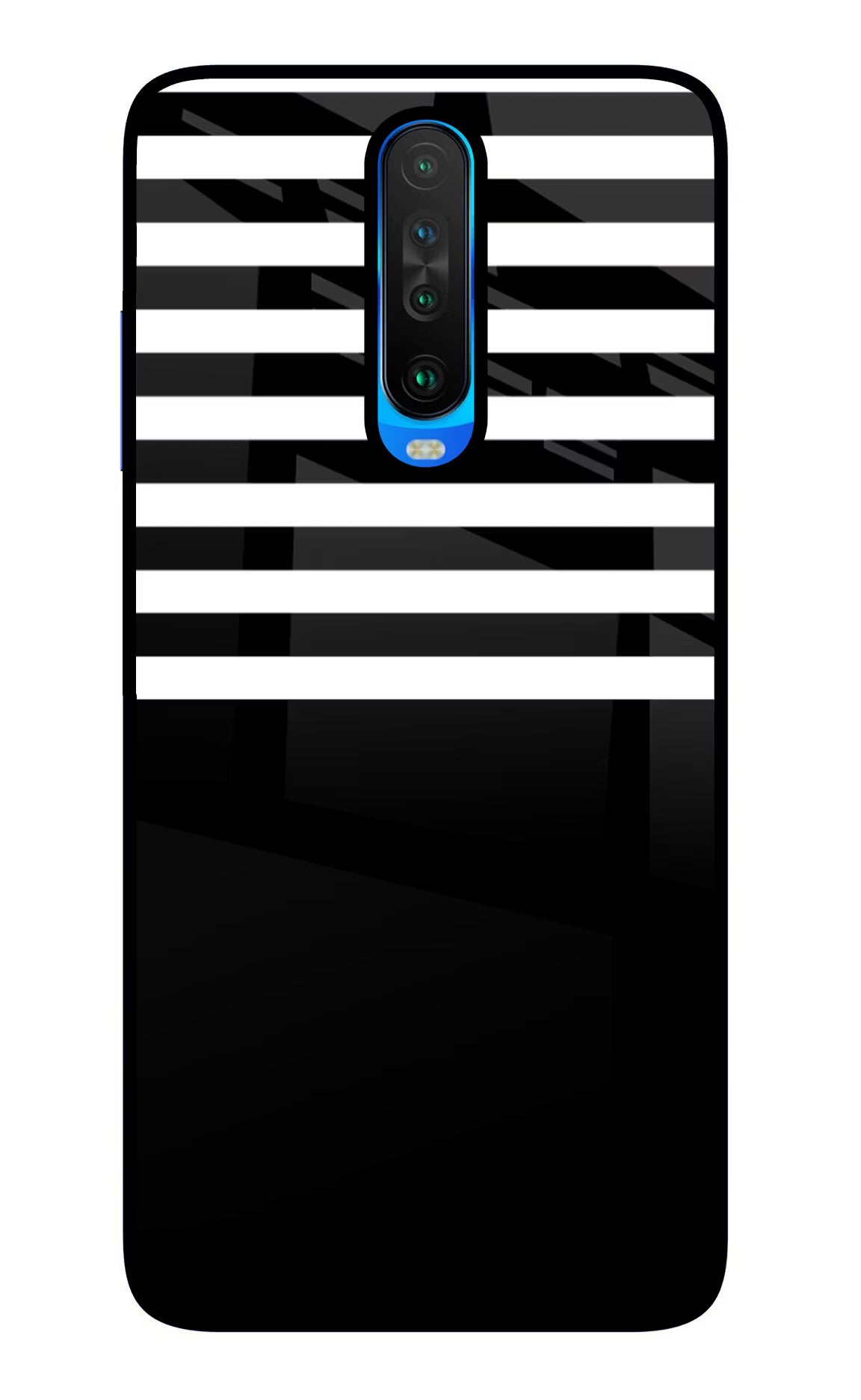 Black and White Print Poco X2 Back Cover - Black and White Print Poco X2 Glass Case Back Cover by Casekaro Black and White Print Poco X2 Glass Case Back Cover by Casekaro