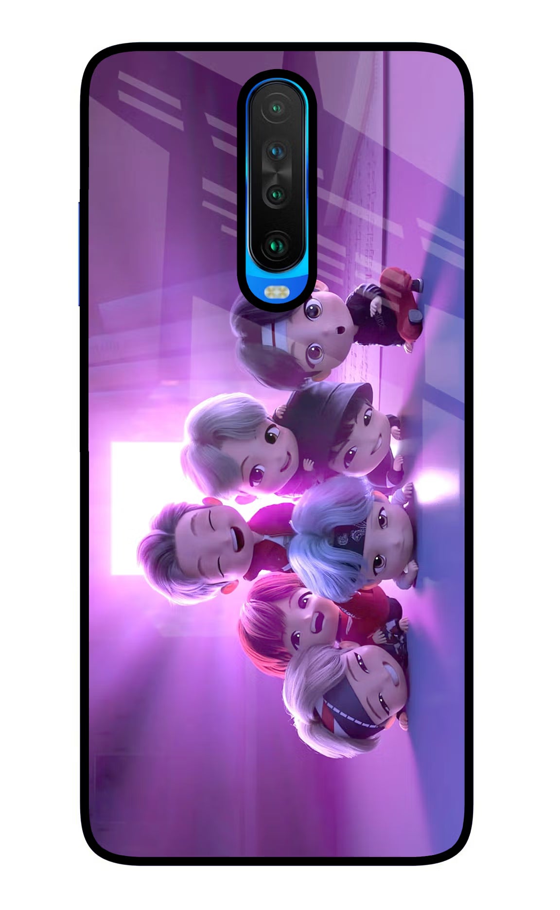 BTS Chibi Poco X2 Glass Case - BTS Chibi Poco X2 Glass Case BTS Chibi Poco X2 Glass Case