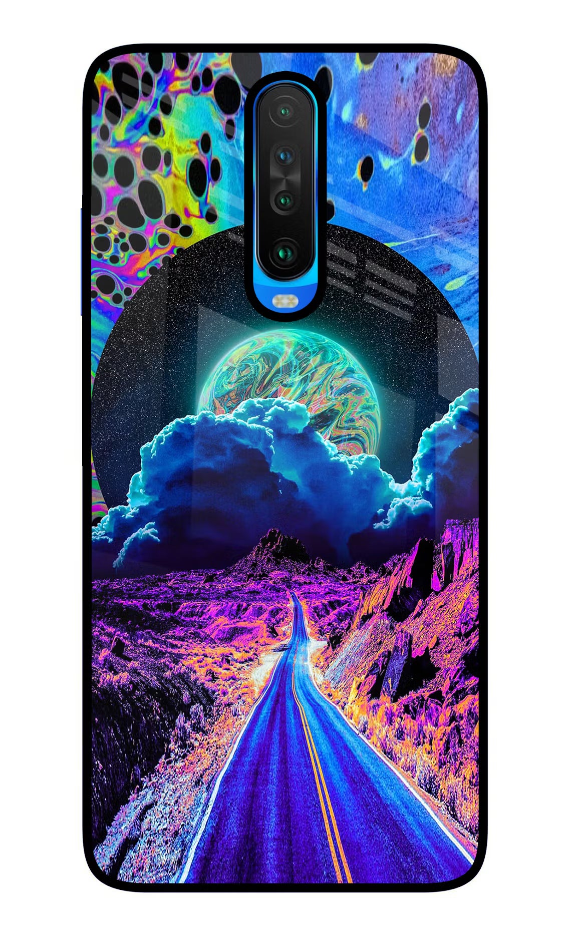 Psychedelic Painting Poco X2 Back Cover - Psychedelic Painting Poco X2 Glass Case Back Cover by Casekaro Psychedelic Painting Poco X2 Glass Case Back Cover by Casekaro