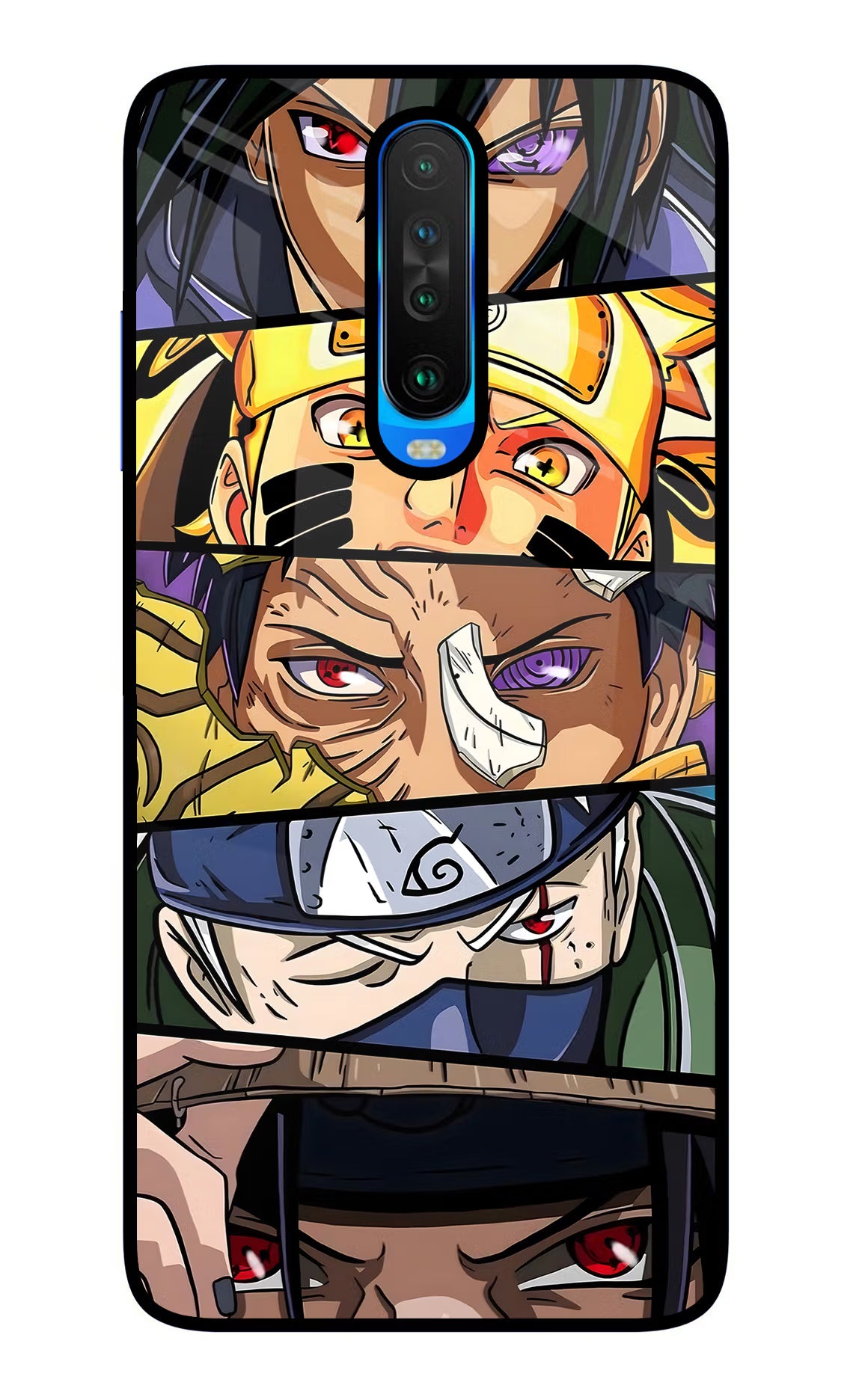 Naruto Character Poco X2 Back Cover - Naruto Character Poco X2 Glass Case Back Cover by Casekaro Naruto Character Poco X2 Glass Case Back Cover by Casekaro