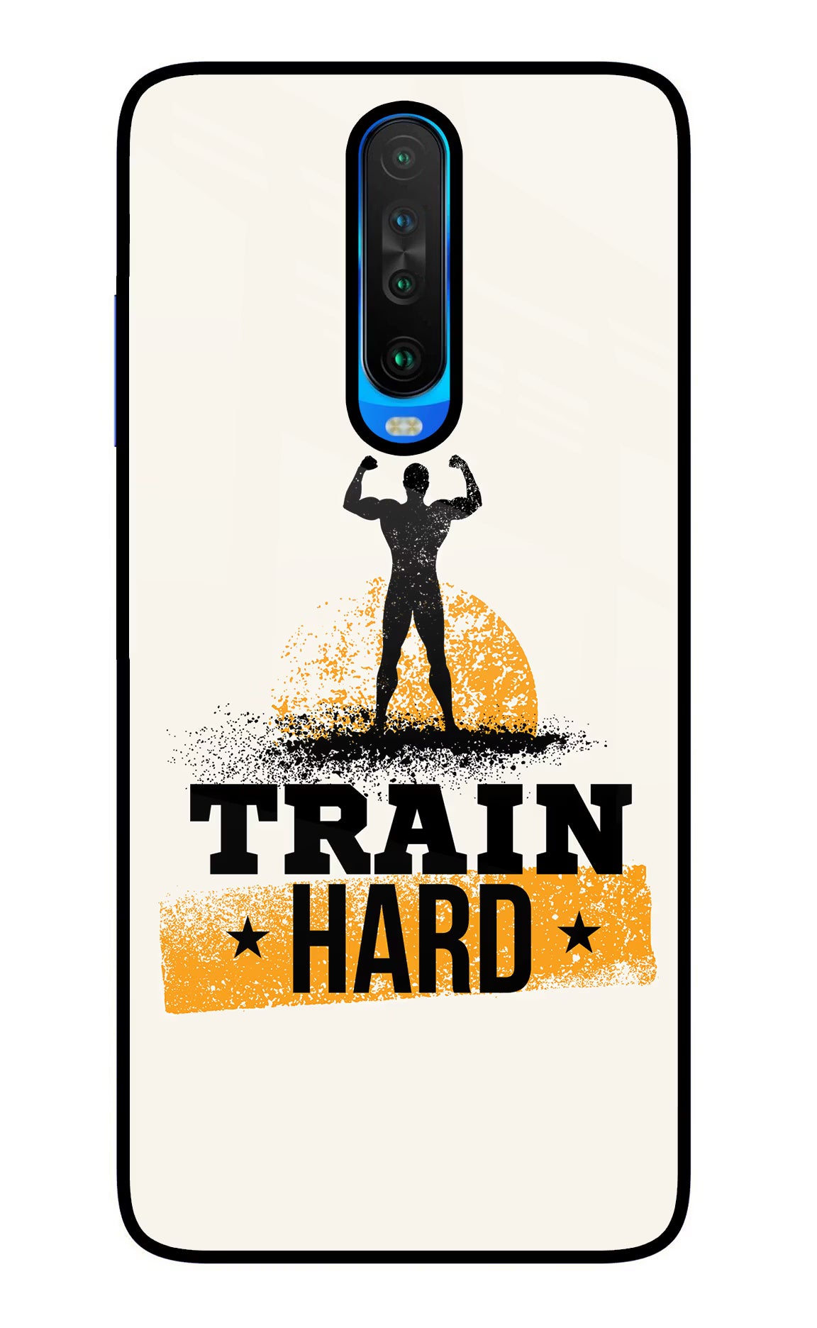 Train Hard Poco X2 Glass Case - Train Hard Poco X2 Glass Case Train Hard Poco X2 Glass Case