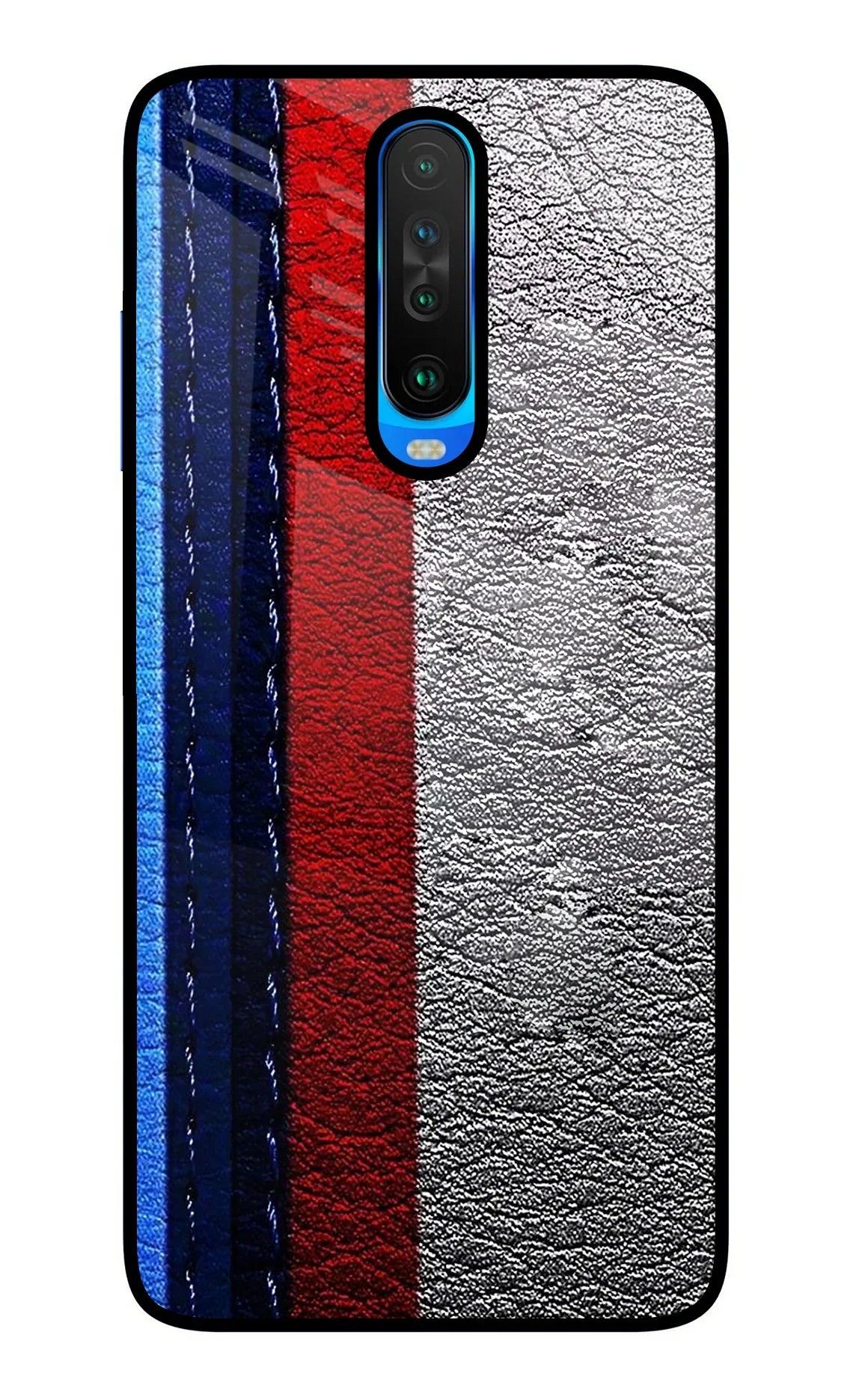 BMW Stripes Poco X2 Glass Case - BMW Stripes Poco X2 Glass Case BMW Stripes Poco X2 Glass Case
