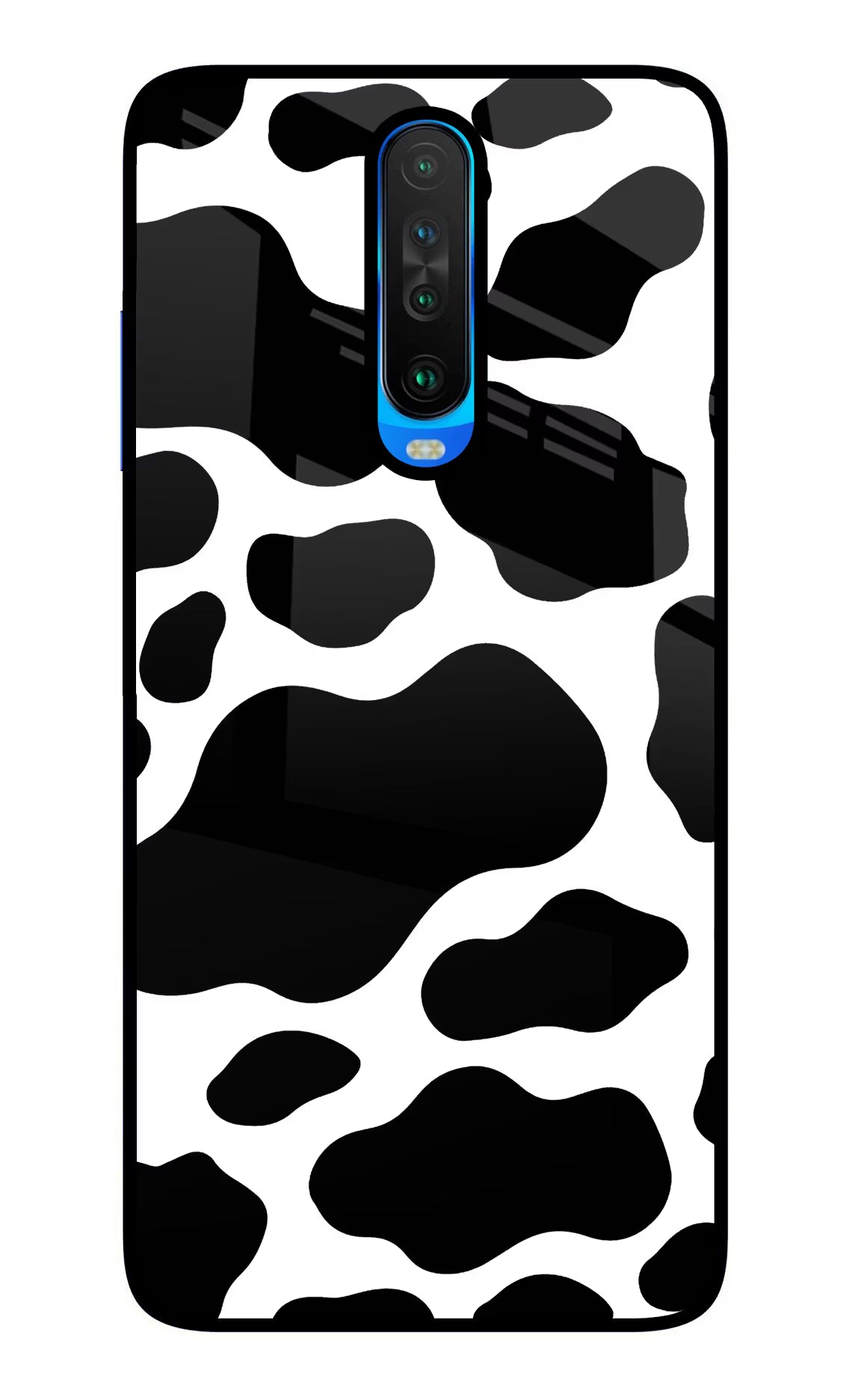 Cow Spots Poco X2 Back Cover - Cow Spots Poco X2 Glass Case Back Cover by Casekaro Cow Spots Poco X2 Glass Case Back Cover by Casekaro