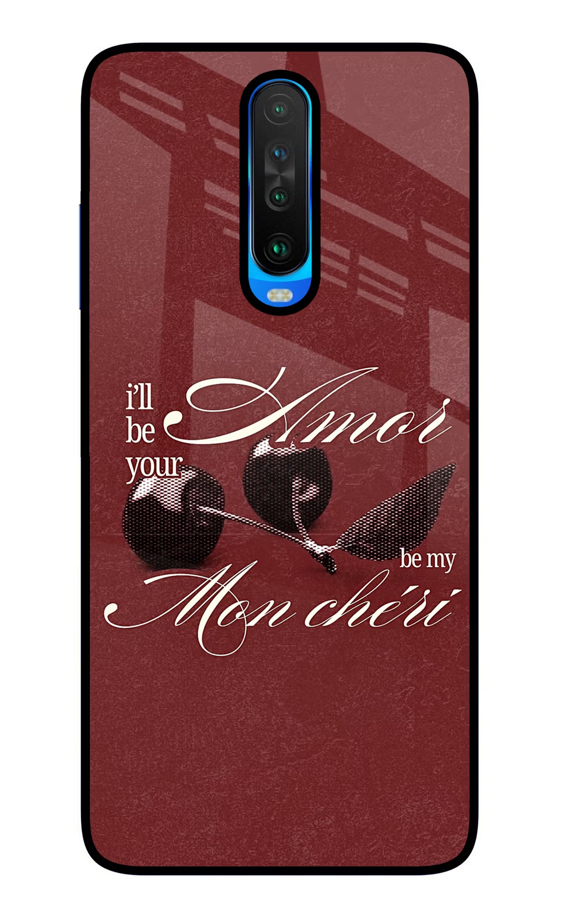 Velvet Cherry Poco X2 Glass Case - Velvet Cherry Poco X2 Glass Case Velvet Cherry Poco X2 Glass Case