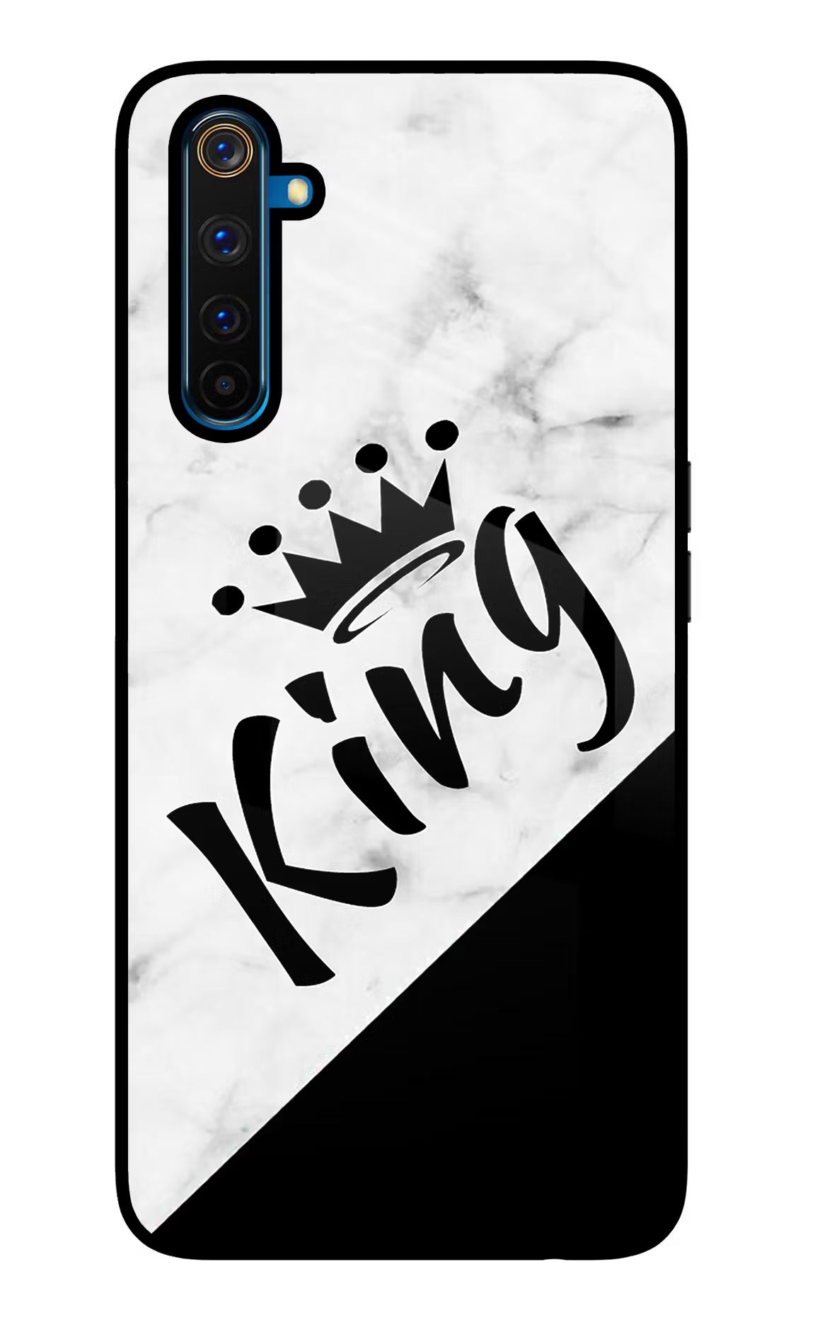 King Realme 6 Pro Glass Case - King Realme 6 Pro Glass Case King Realme 6 Pro Glass Case