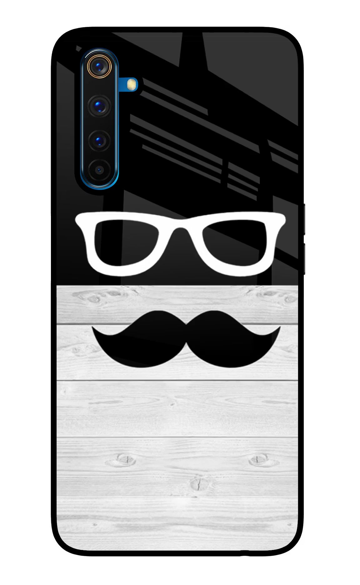 Mustache Realme 6 Pro Back Cover - Mustache Realme 6 Pro Glass Case Back Cover by Casekaro Mustache Realme 6 Pro Glass Case Back Cover by Casekaro