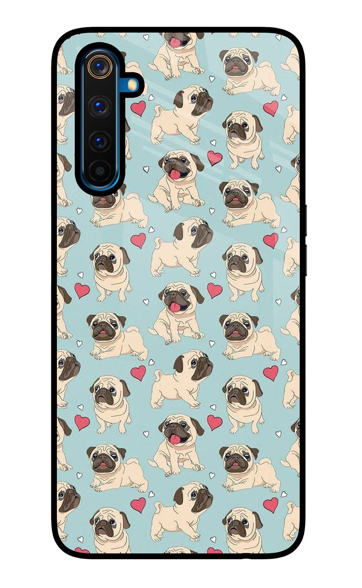 Pug Dog Realme 6 Pro Back Cover - Pug Dog Realme 6 Pro Glass Case Back Cover by Casekaro Pug Dog Realme 6 Pro Glass Case Back Cover by Casekaro