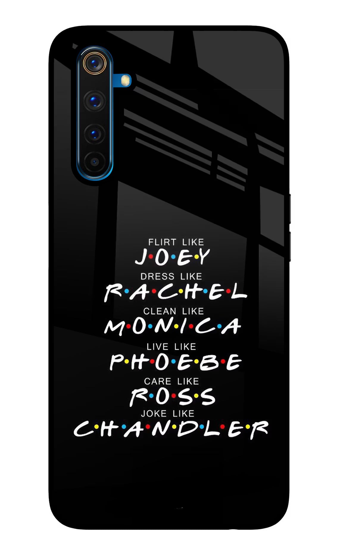 FRIENDS Character Realme 6 Pro Back Cover - FRIENDS Character Realme 6 Pro Glass Case Back Cover by Casekaro FRIENDS Character Realme 6 Pro Glass Case Back Cover by Casekaro