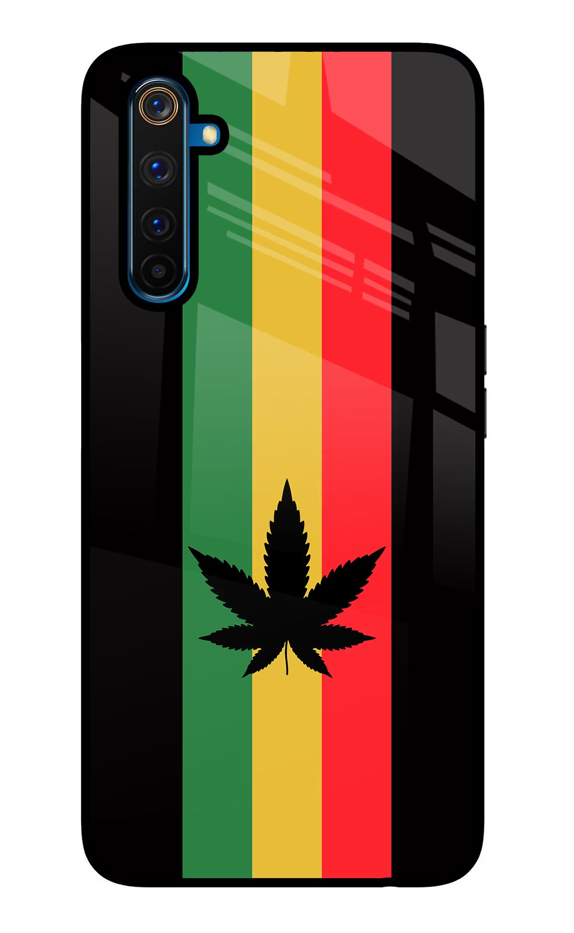 Weed Flag Realme 6 Pro Back Cover - Weed Flag Realme 6 Pro Glass Case Back Cover by Casekaro Weed Flag Realme 6 Pro Glass Case Back Cover by Casekaro