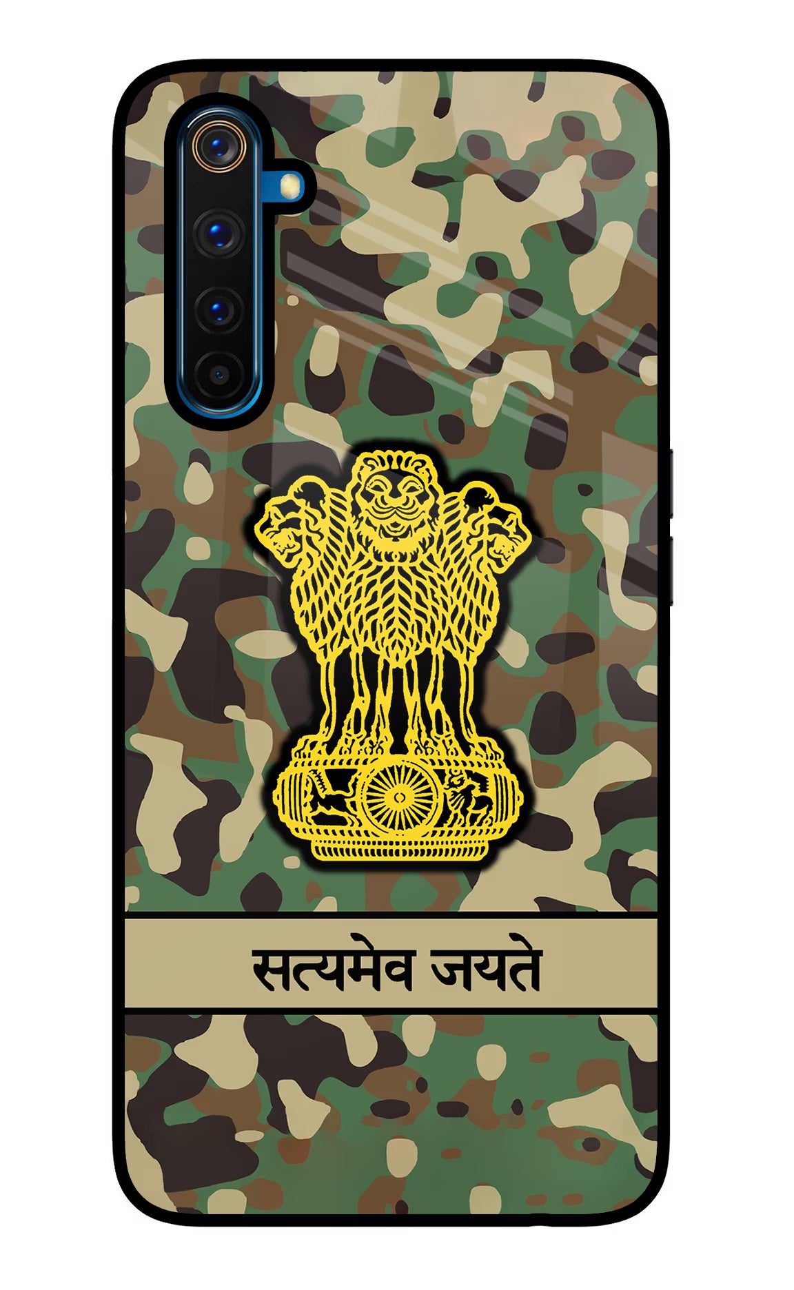 Satyamev Jayate Army Realme 6 Pro Back Cover - Satyamev Jayate Army Realme 6 Pro Glass Case Back Cover by Casekaro Satyamev Jayate Army Realme 6 Pro Glass Case Back Cover by Casekaro