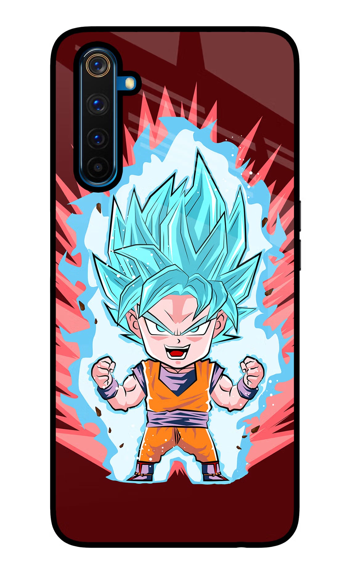 Goku Little Realme 6 Pro Back Cover - Goku Little Realme 6 Pro Glass Case Back Cover by Casekaro Goku Little Realme 6 Pro Glass Case Back Cover by Casekaro