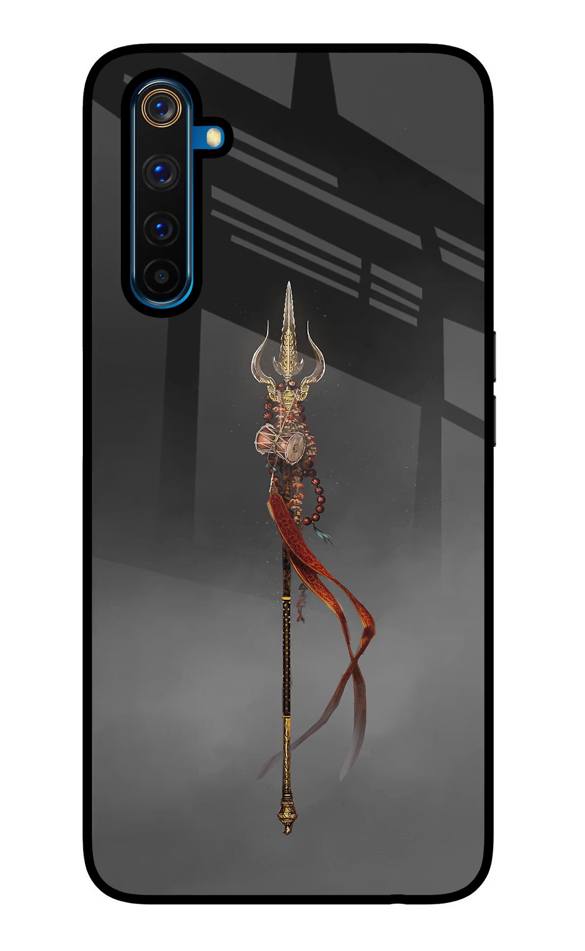 Shiv Trishul Realme 6 Pro Back Cover - Shiv Trishul Realme 6 Pro Glass Case Back Cover by Casekaro Shiv Trishul Realme 6 Pro Glass Case Back Cover by Casekaro