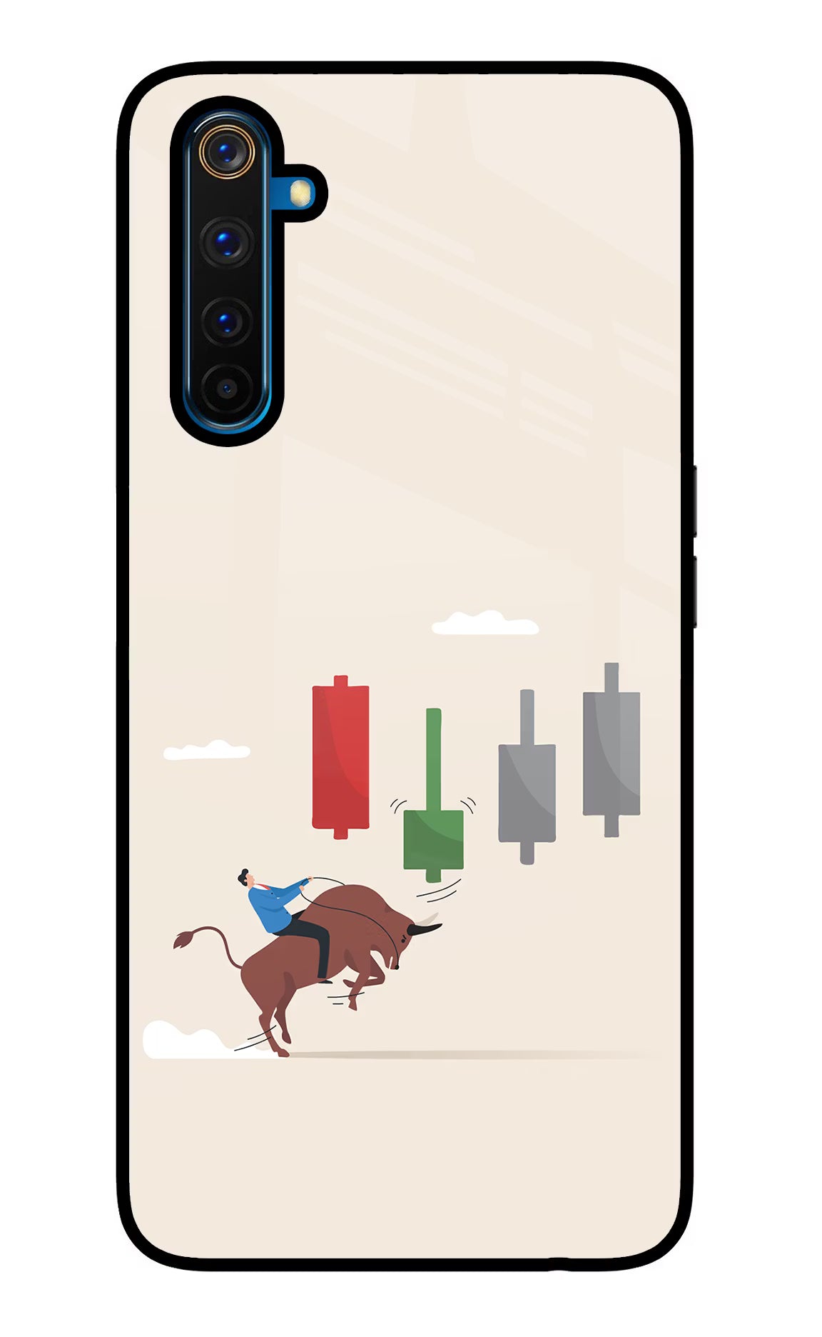 Bull Trading Momentum Realme 6 Pro Back Cover - Bull Trading Momentum Realme 6 Pro Glass Case Back Cover by Casekaro Bull Trading Momentum Realme 6 Pro Glass Case Back Cover by Casekaro