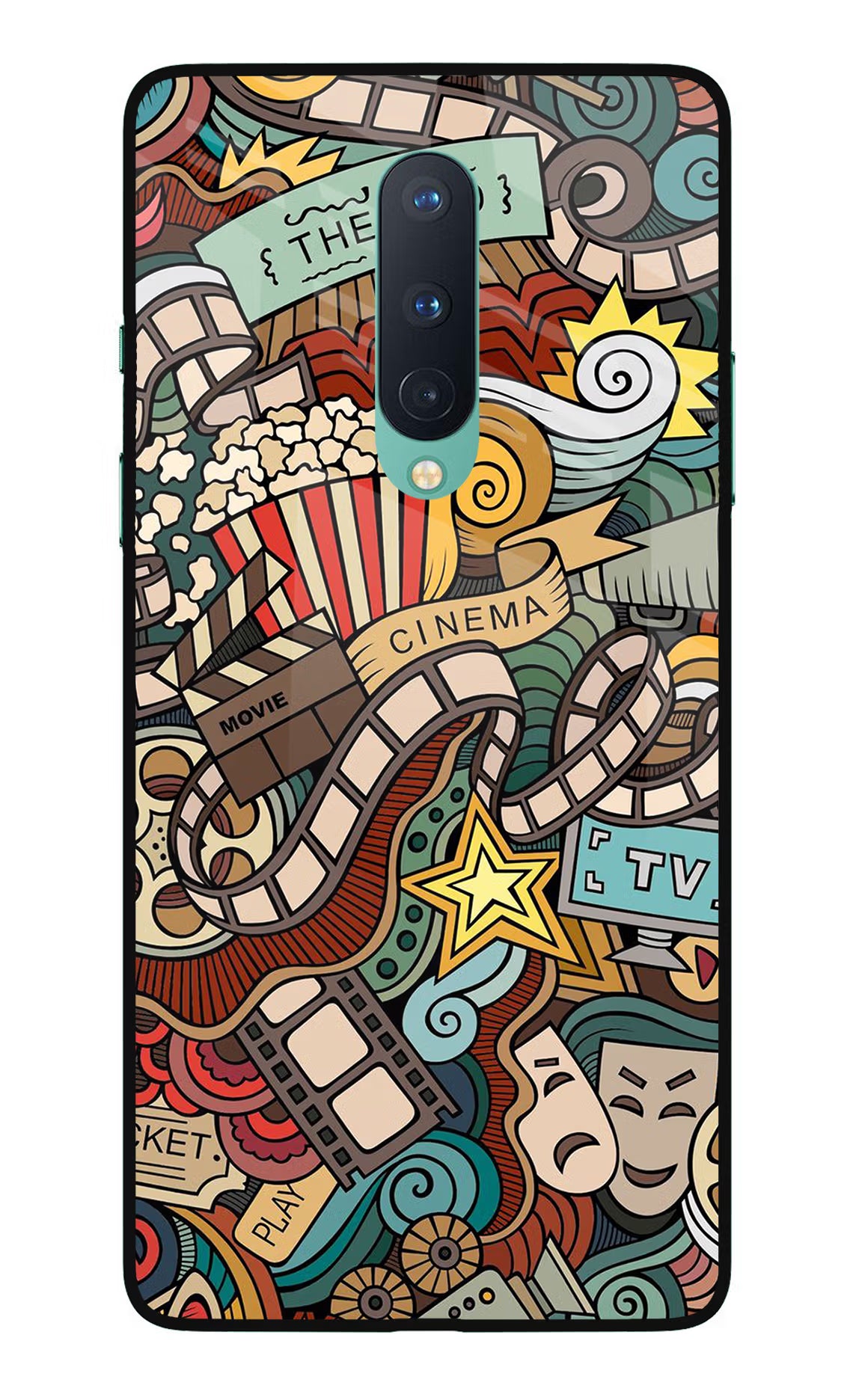Cinema Abstract Oneplus 8 Glass Case - Cinema Abstract Oneplus 8 Glass Case Cinema Abstract Oneplus 8 Glass Case