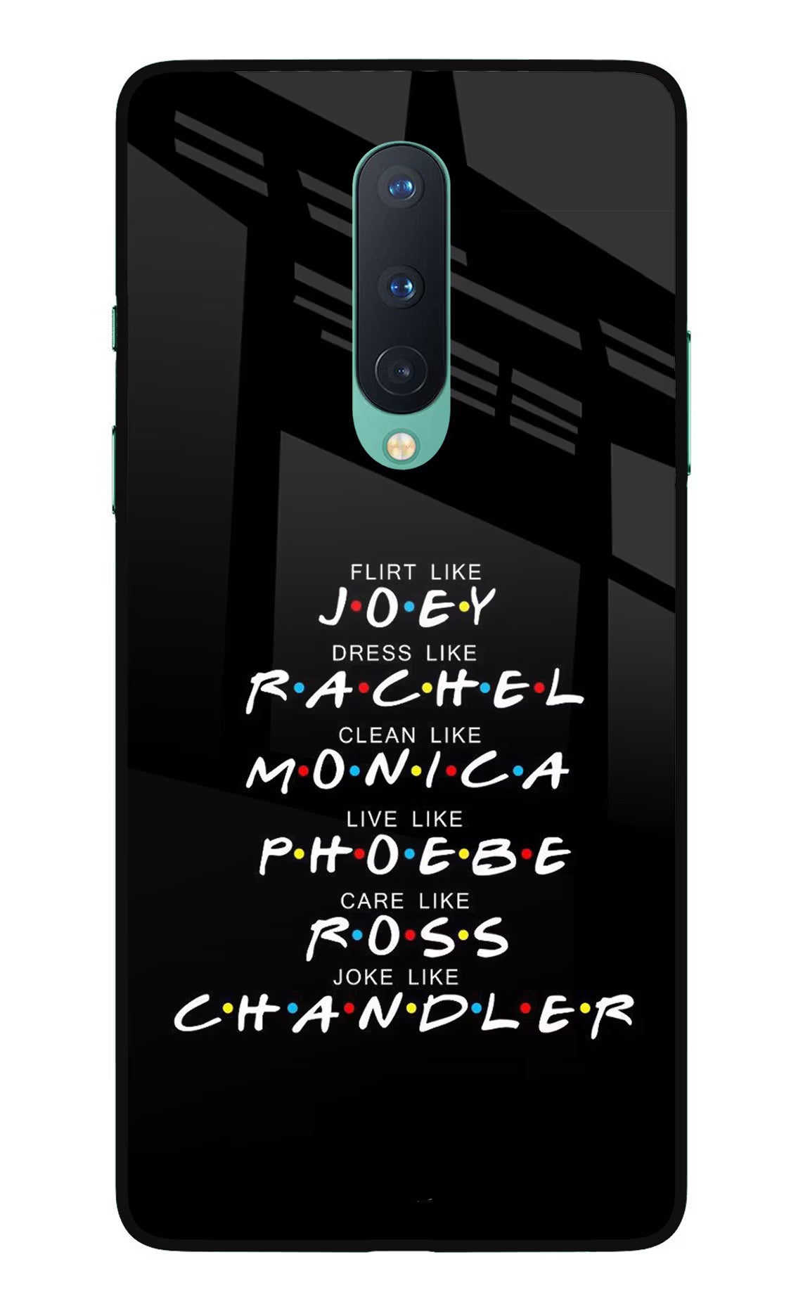 FRIENDS Character Oneplus 8 Glass Case - FRIENDS Character Oneplus 8 Glass Case FRIENDS Character Oneplus 8 Glass Case