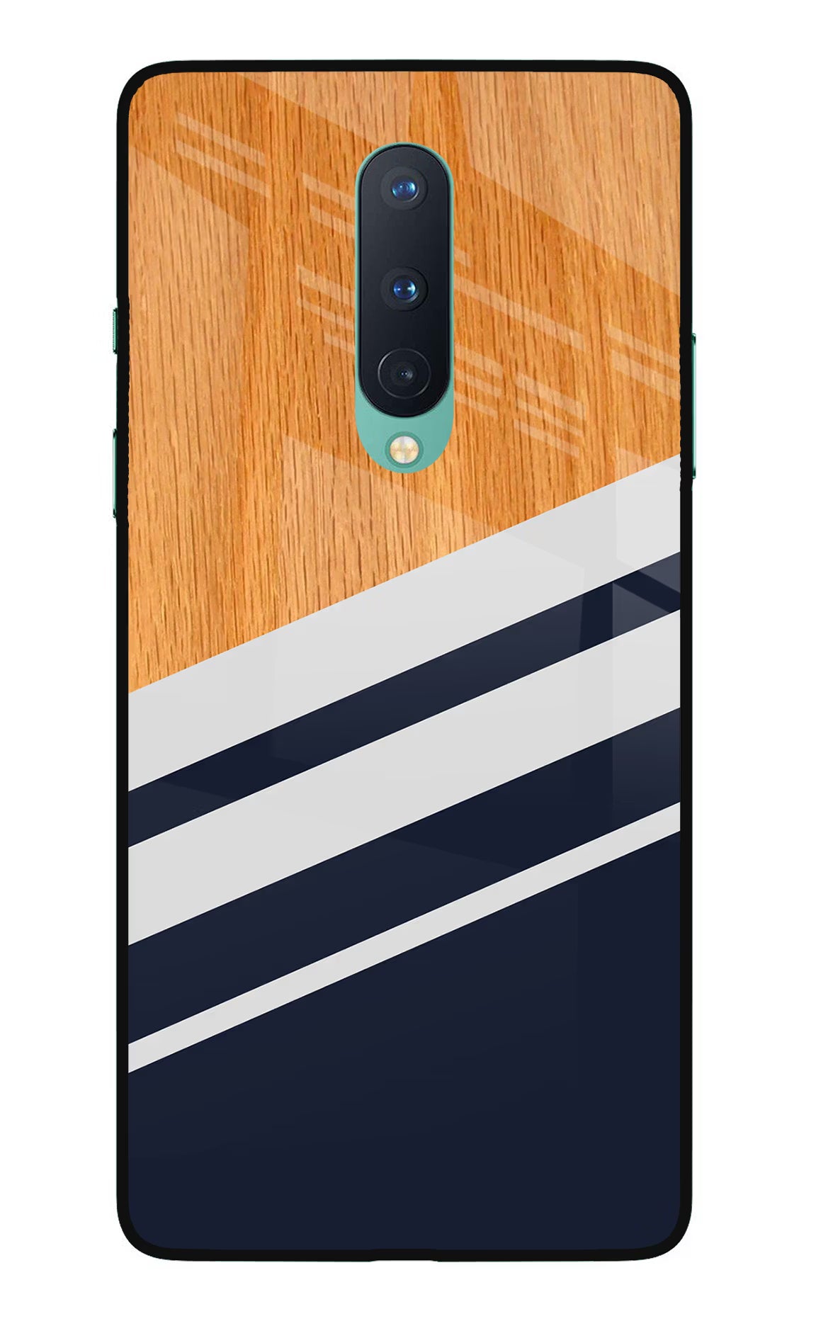 Blue and white wooden Oneplus 8 Glass Case - Blue and white wooden Oneplus 8 Glass Case Blue and white wooden Oneplus 8 Glass Case