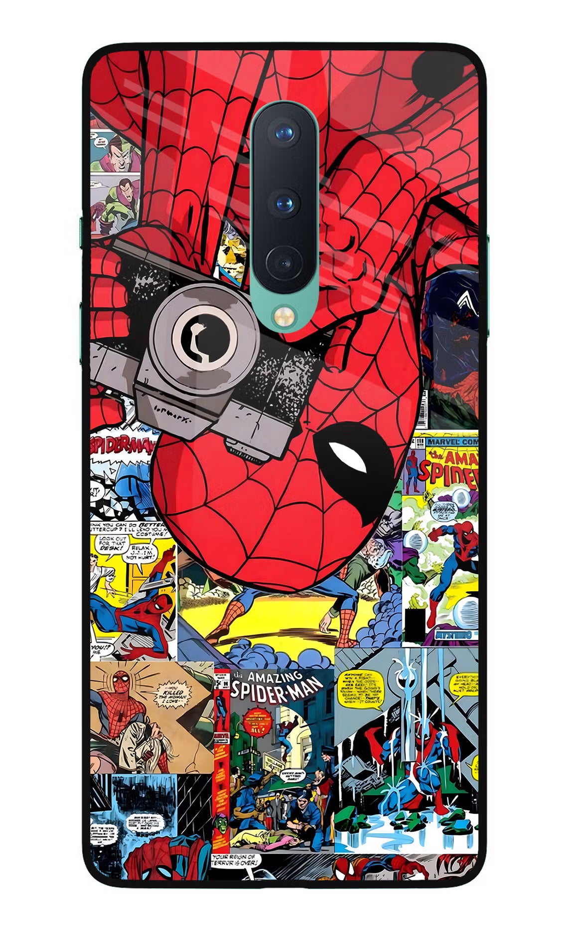 Spider Man Oneplus 8 Glass Case - Spider Man Oneplus 8 Glass Case Spider Man Oneplus 8 Glass Case