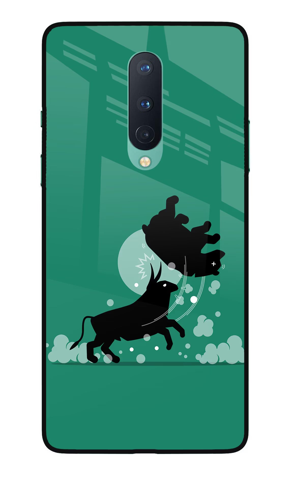 Bull Conqueror Oneplus 8 Glass Case - Bull Conqueror Oneplus 8 Glass Case Bull Conqueror Oneplus 8 Glass Case