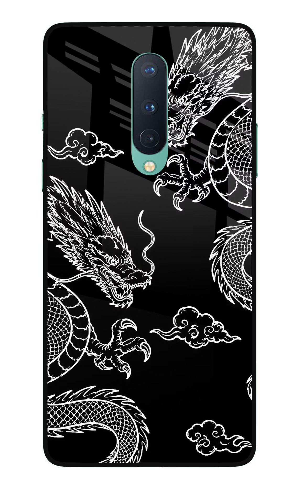Twin Dragons Oneplus 8 Glass Case - Twin Dragons Oneplus 8 Glass Case Twin Dragons Oneplus 8 Glass Case