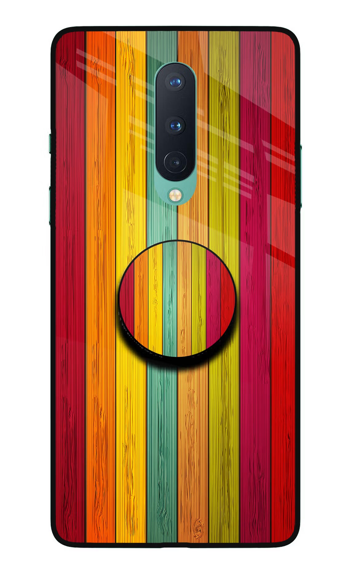 Multicolor Wooden Oneplus 8 Glass Case - Multicolor Wooden Oneplus 8 Glass Case Multicolor Wooden Oneplus 8 Glass Case