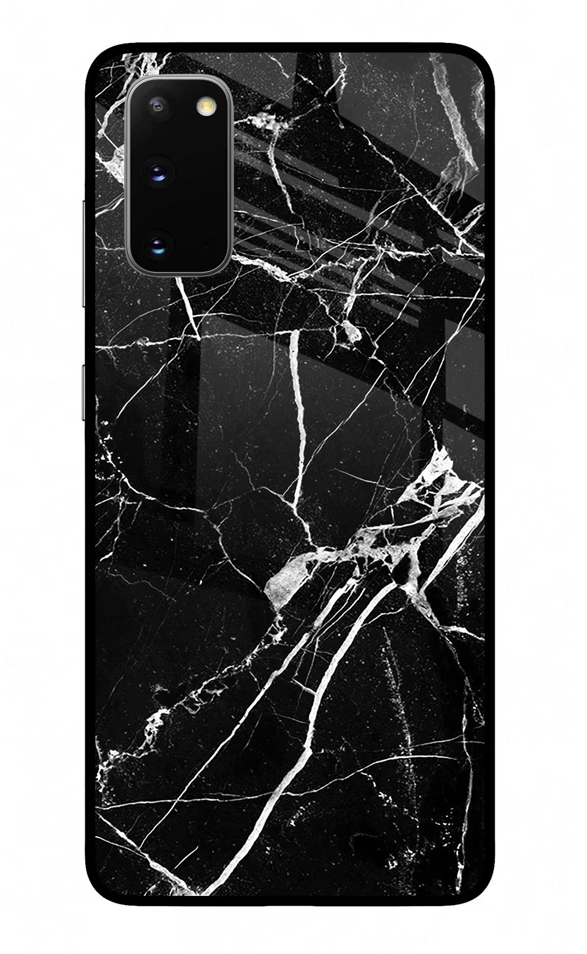 Black Marble Pattern Samsung S20 Glass Case - Black Marble Pattern Samsung S20 Glass Case Black Marble Pattern Samsung S20 Glass Case