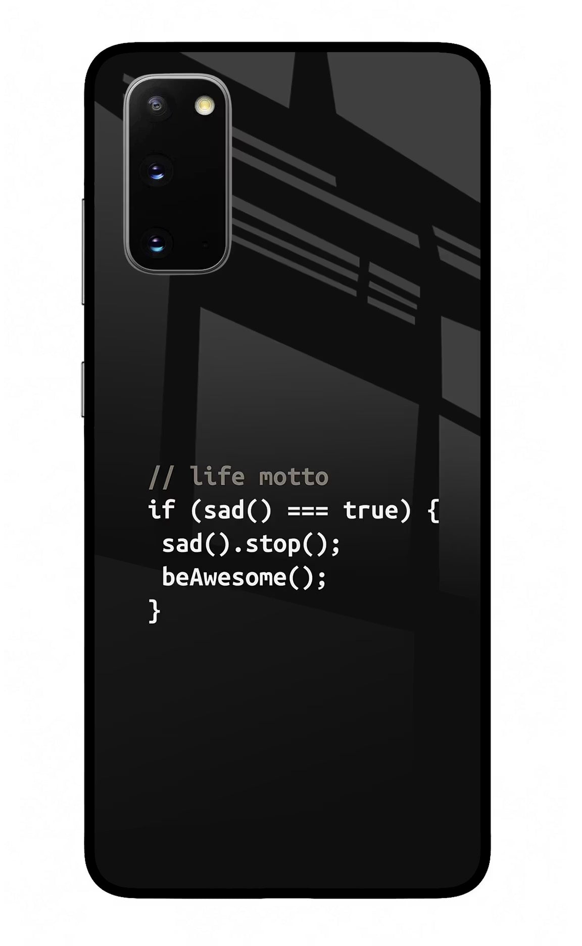 Life Motto Code Samsung S20 Glass Case - Life Motto Code Samsung S20 Glass Case Life Motto Code Samsung S20 Glass Case